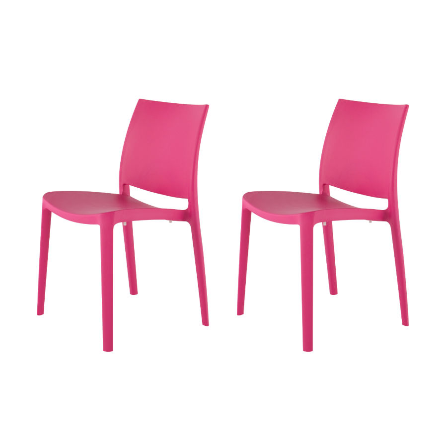 4 Lagoon Sensilla Fuchsia Stack Able Dining Chairs