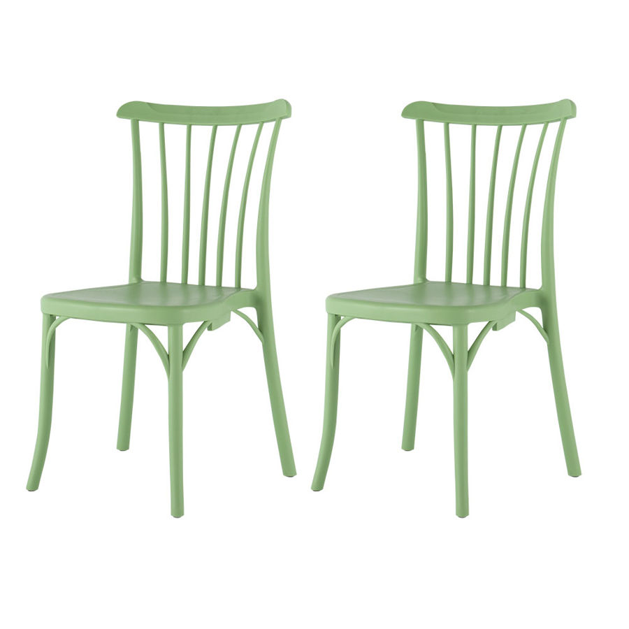 2 Lagoon Rio Green Toppy Stackable Dining Chairs