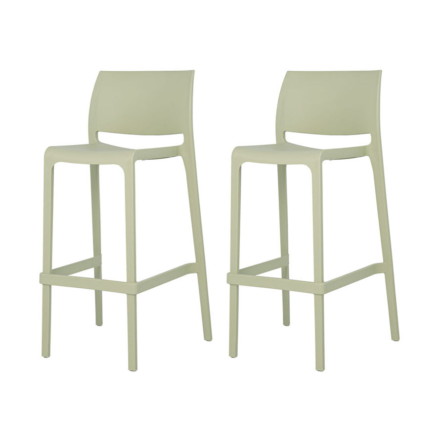 2 Lagoon Sensilla Wasabi Green Stack Able Bar Stools
