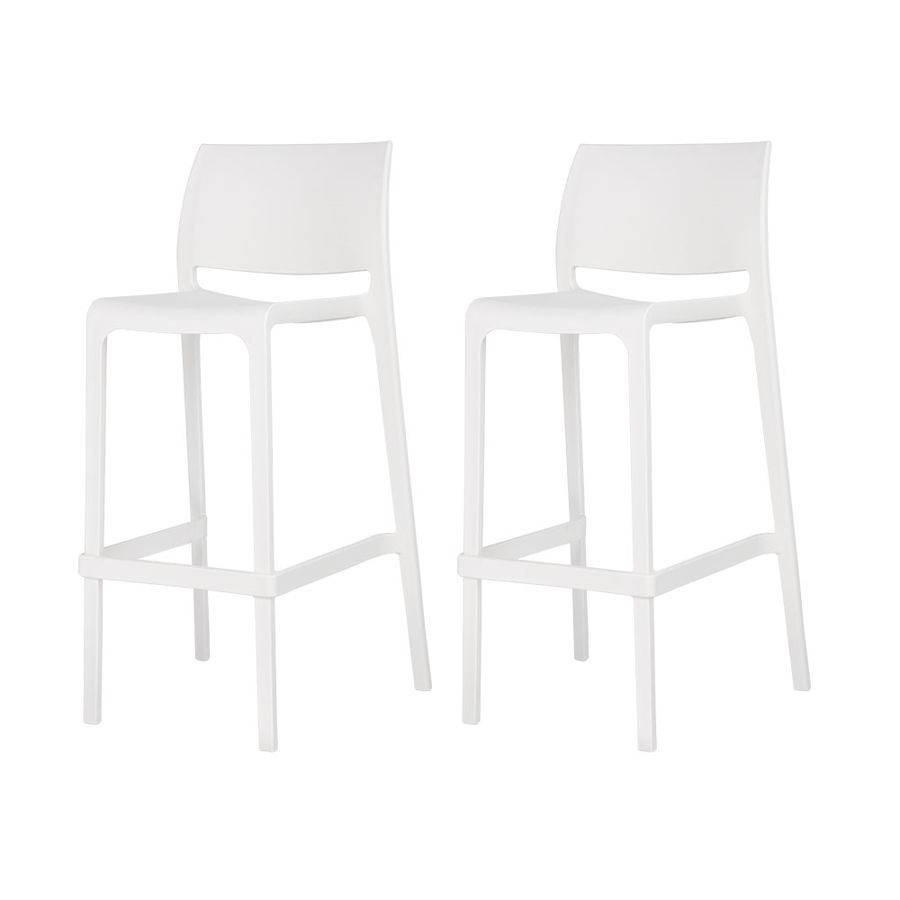 2 Lagoon Sensilla White Stack Able Bar Stools