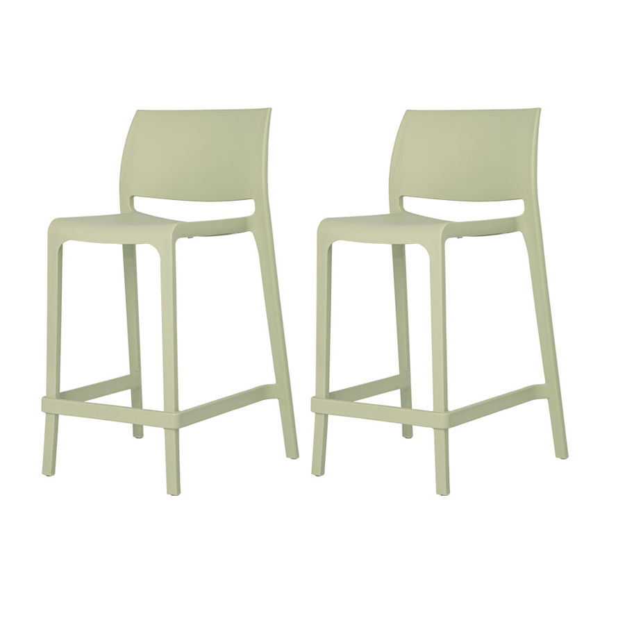 2 Lagoon Sensilla Wasabi Green Stack Able Counter Stools