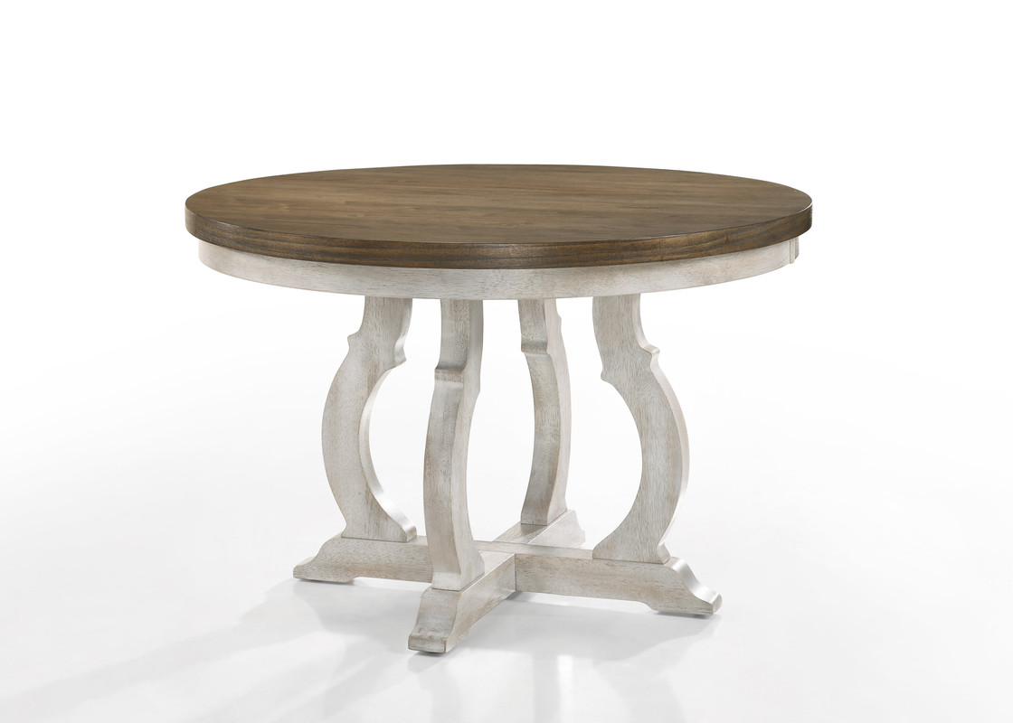 Lilola Home Havanna Vintage Walnut 47 Inch Round Dining Table