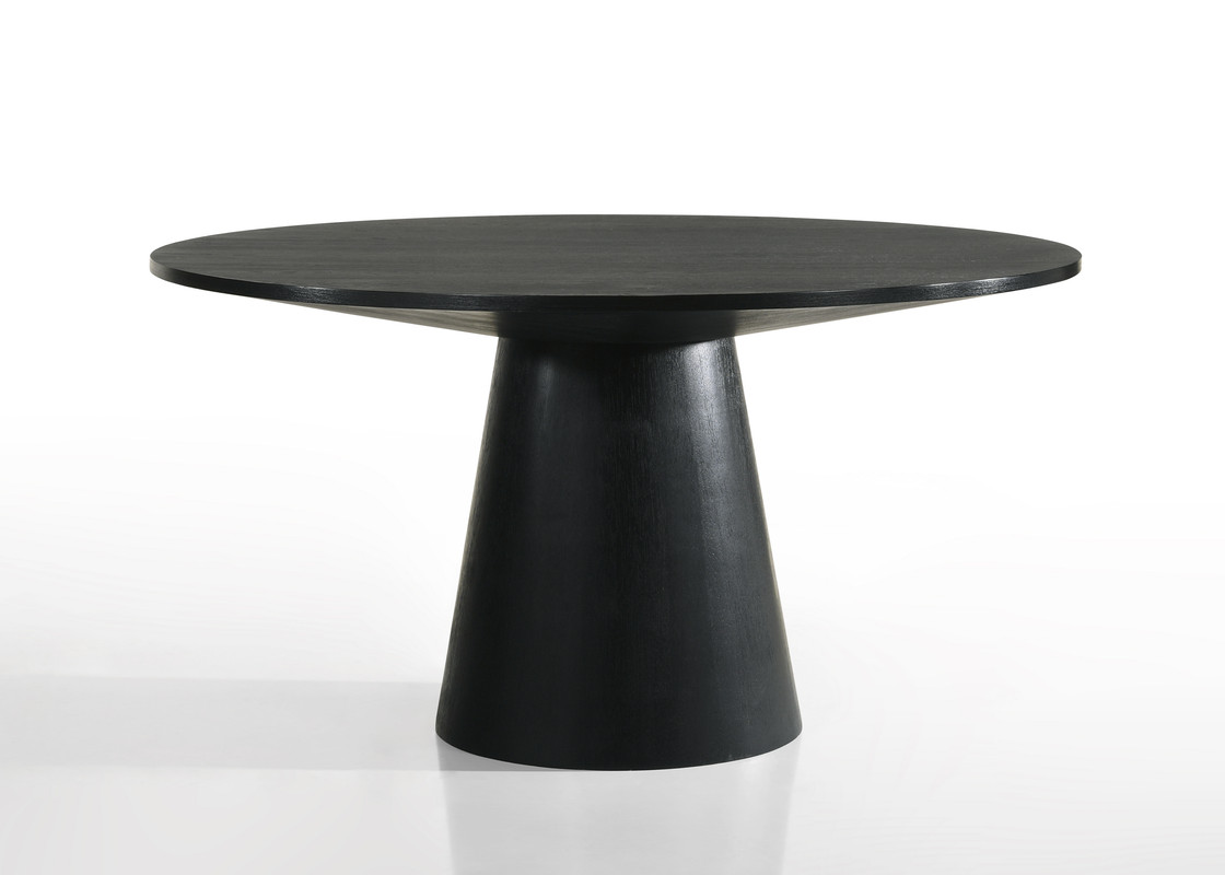 Lilola Home Jasper Ebony Black 59 Inch Round Dining Table