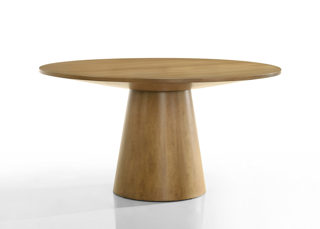 Lilola Home Jasper Driftwood 59 Inch Wide Round Dining Table