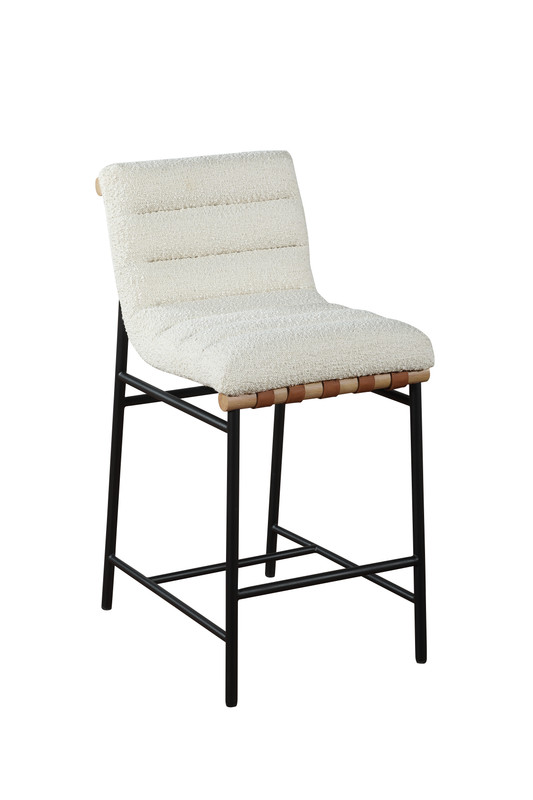 Lilola Home Lahni White Counter Height Chair