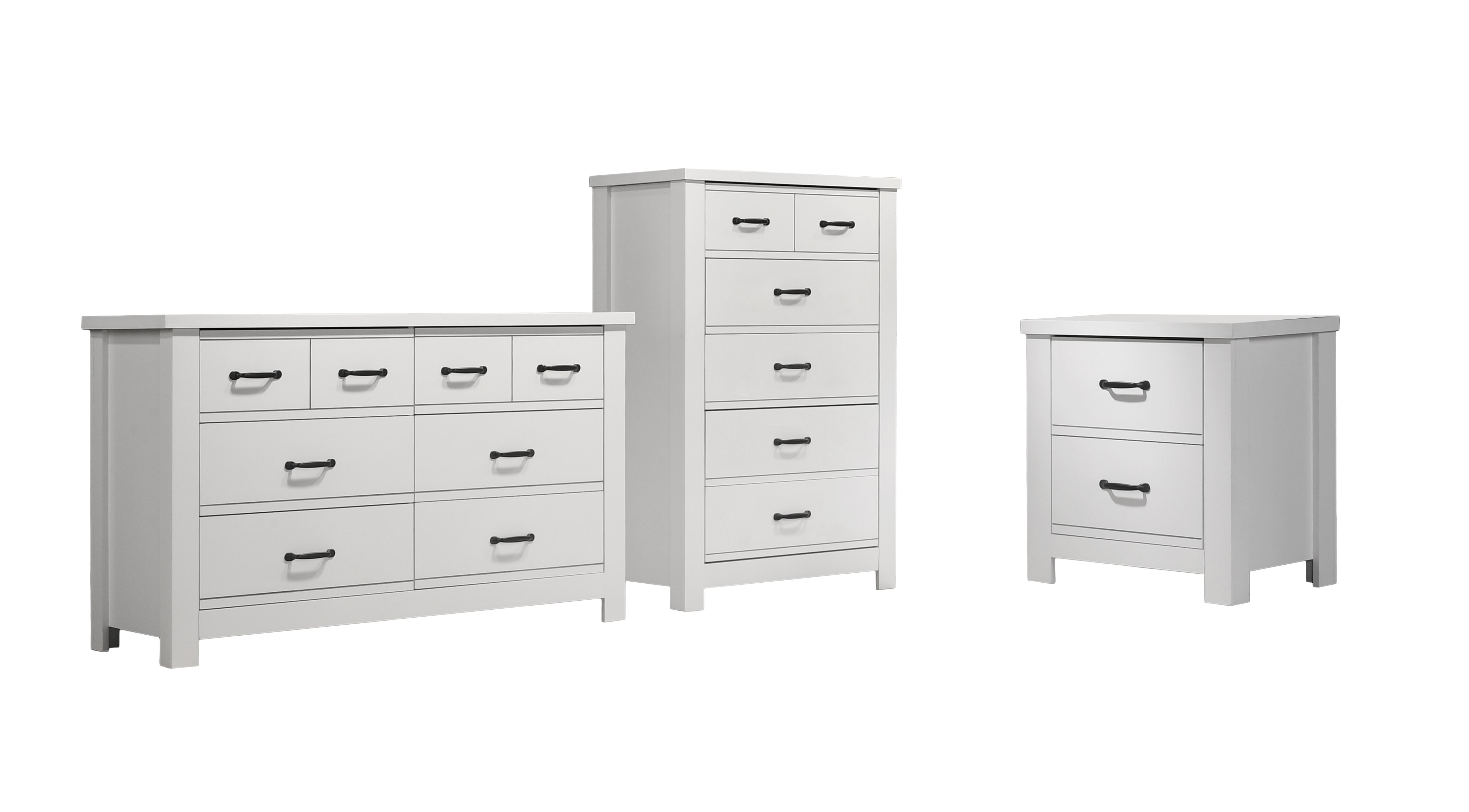 Lilola Home Cassini White 3pc Bedroom Set