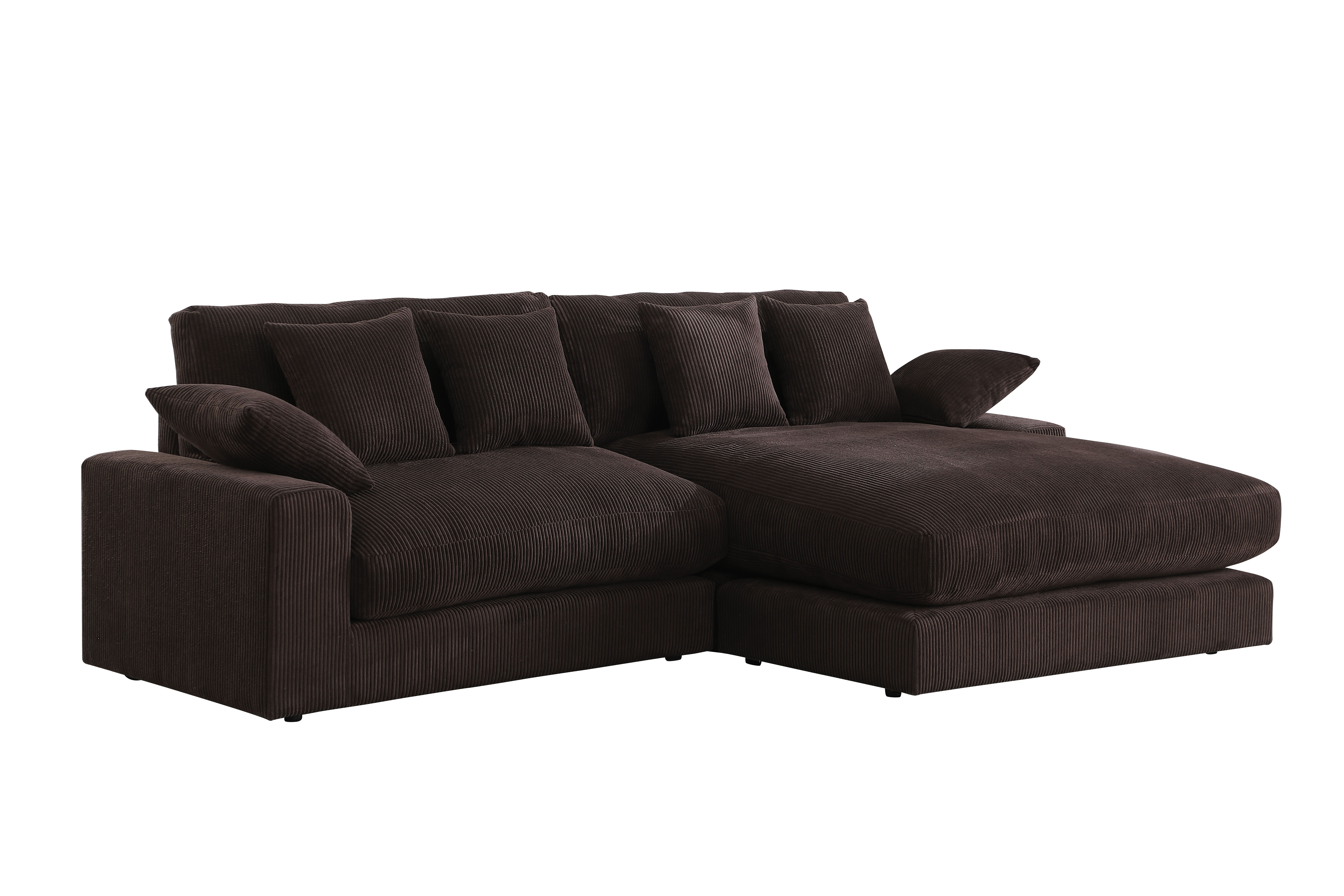Lilola Home Mystic Dark Chocolate Reversible Sectional