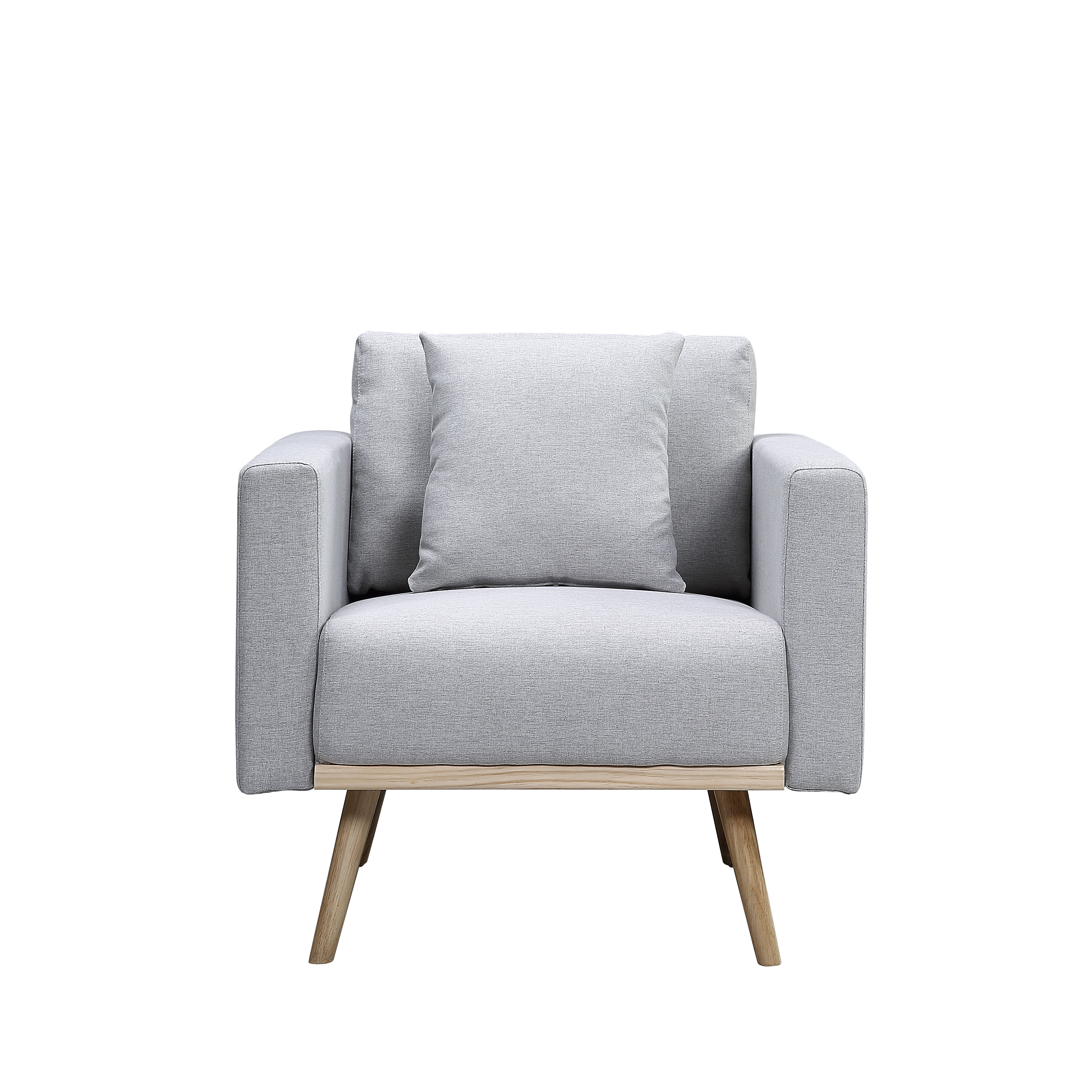 Lilola Home Easton Light Gray 3pc Living Room Set