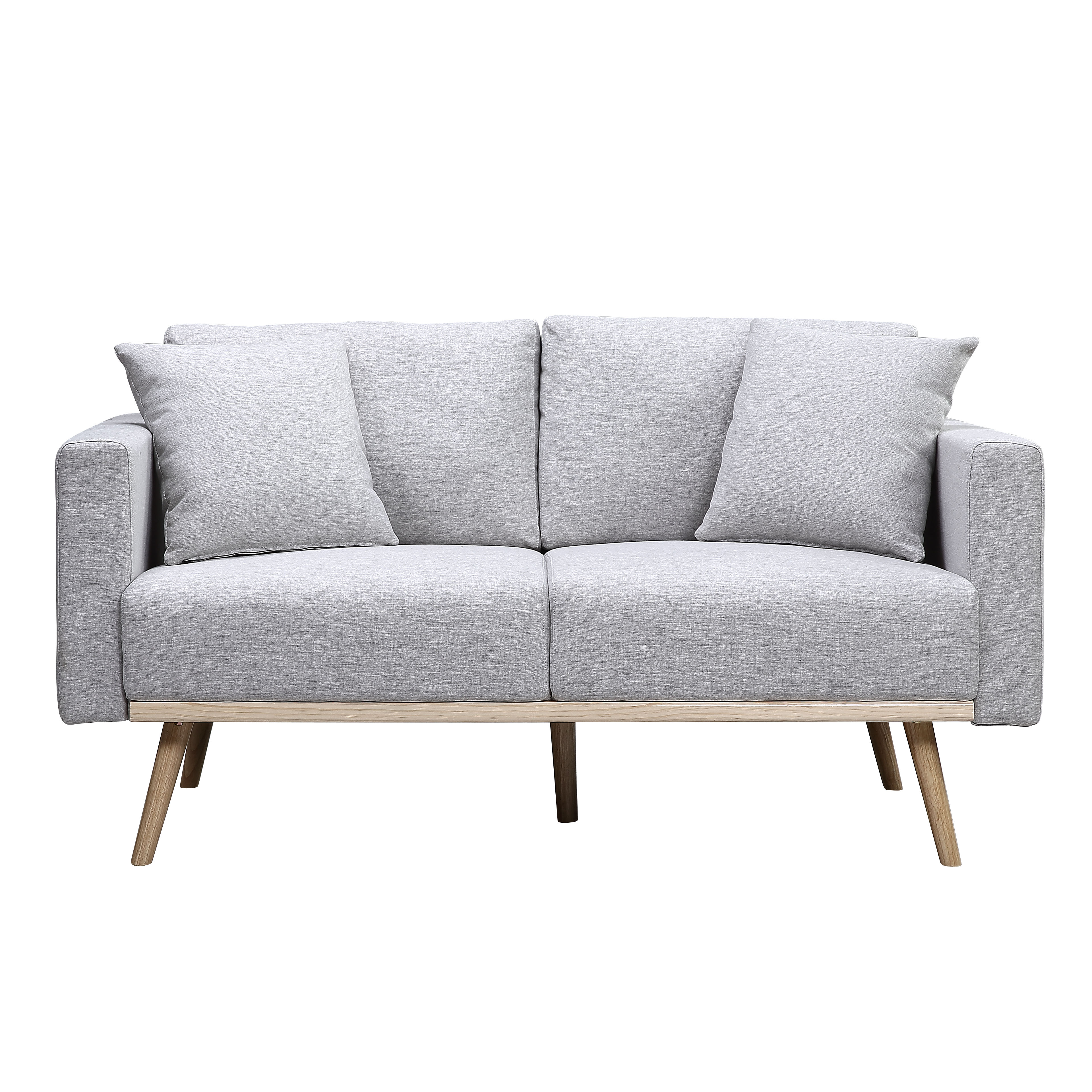 Lilola Home Easton Light Gray 3pc Living Room Set