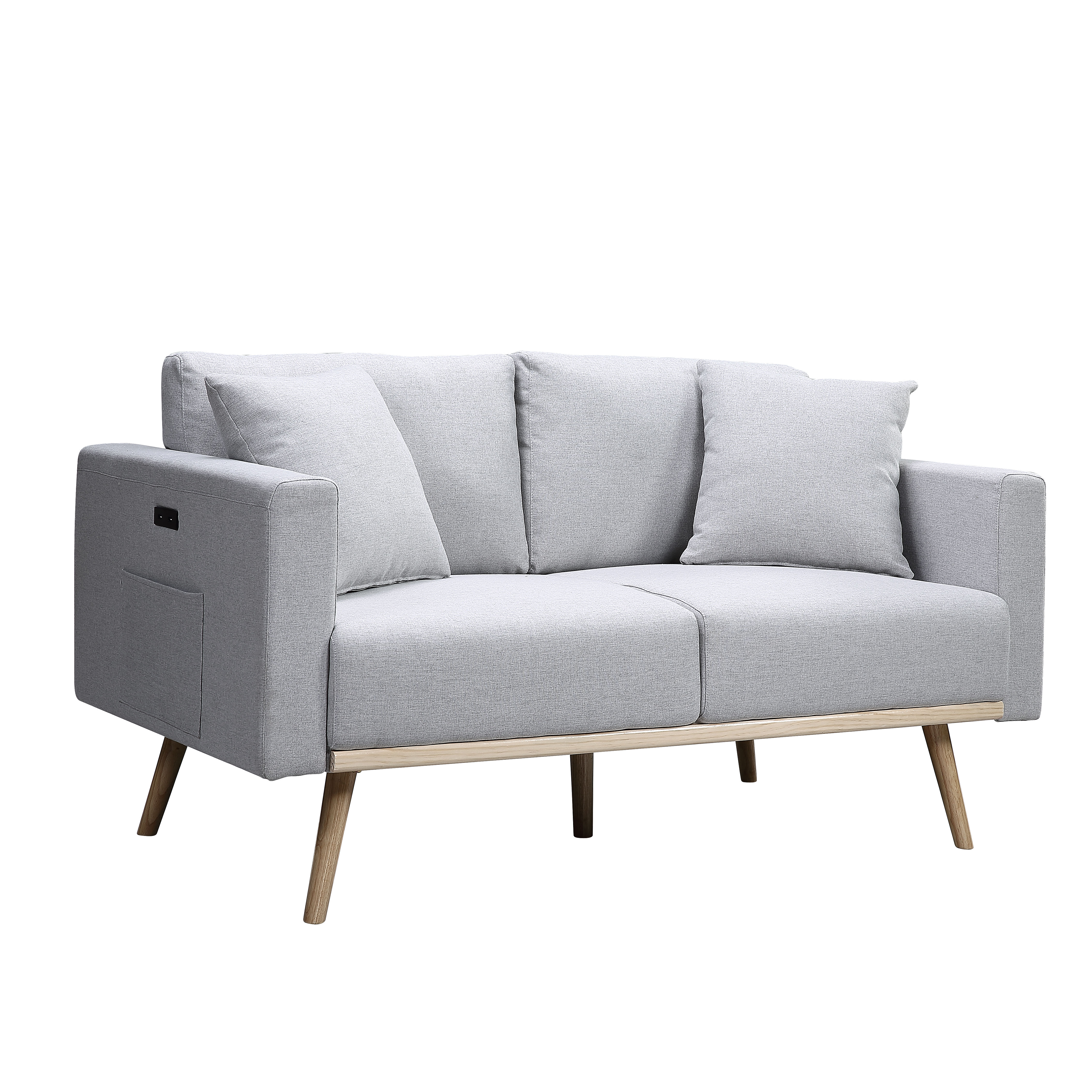 Lilola Home Easton Light Gray 3pc Living Room Set