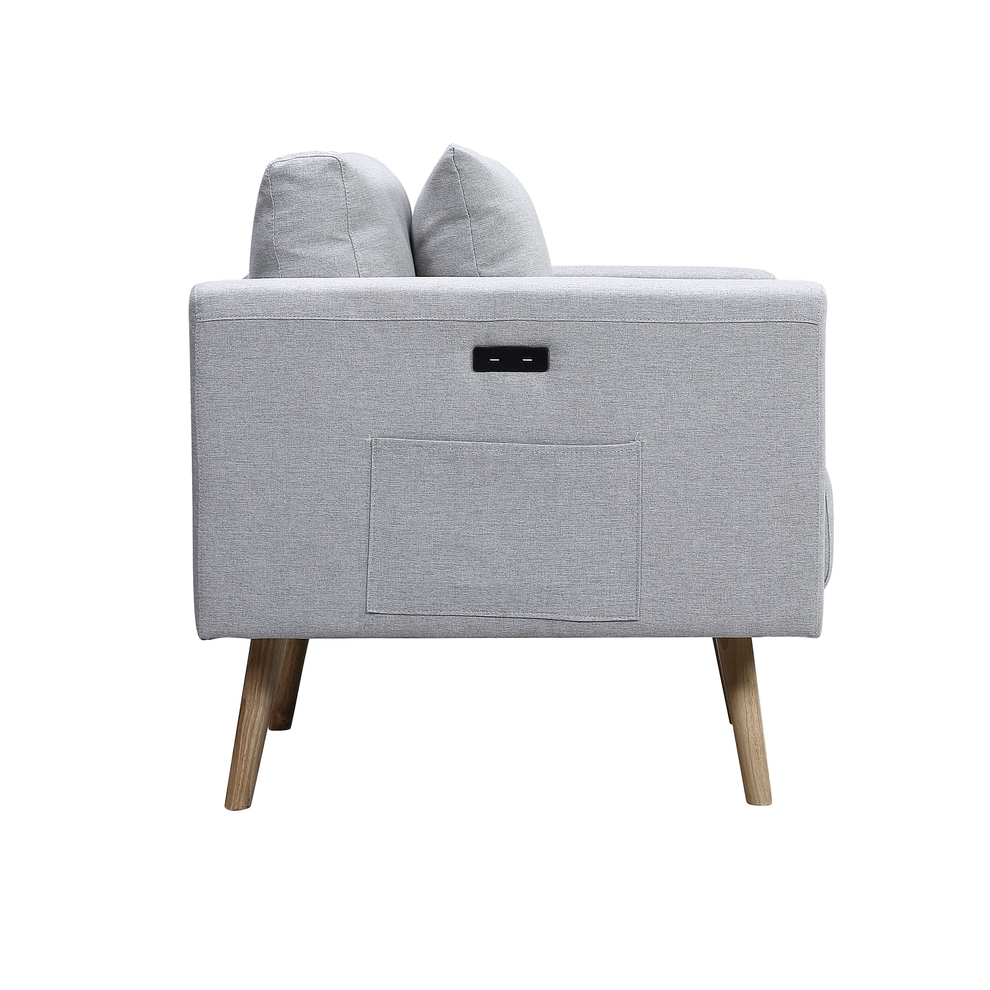 Lilola Home Easton Light Gray 3pc Living Room Set