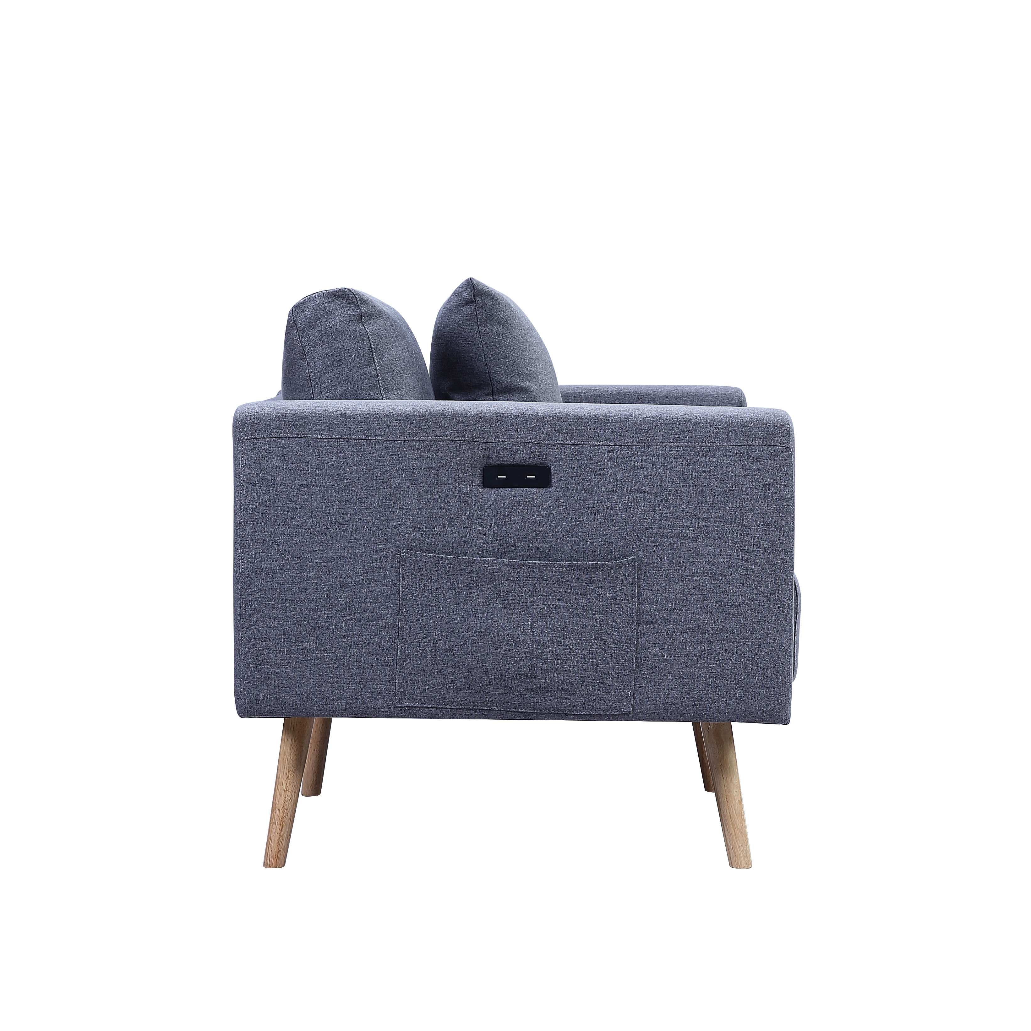 Lilola Home Easton Dark Gray 3pc Living Room Set