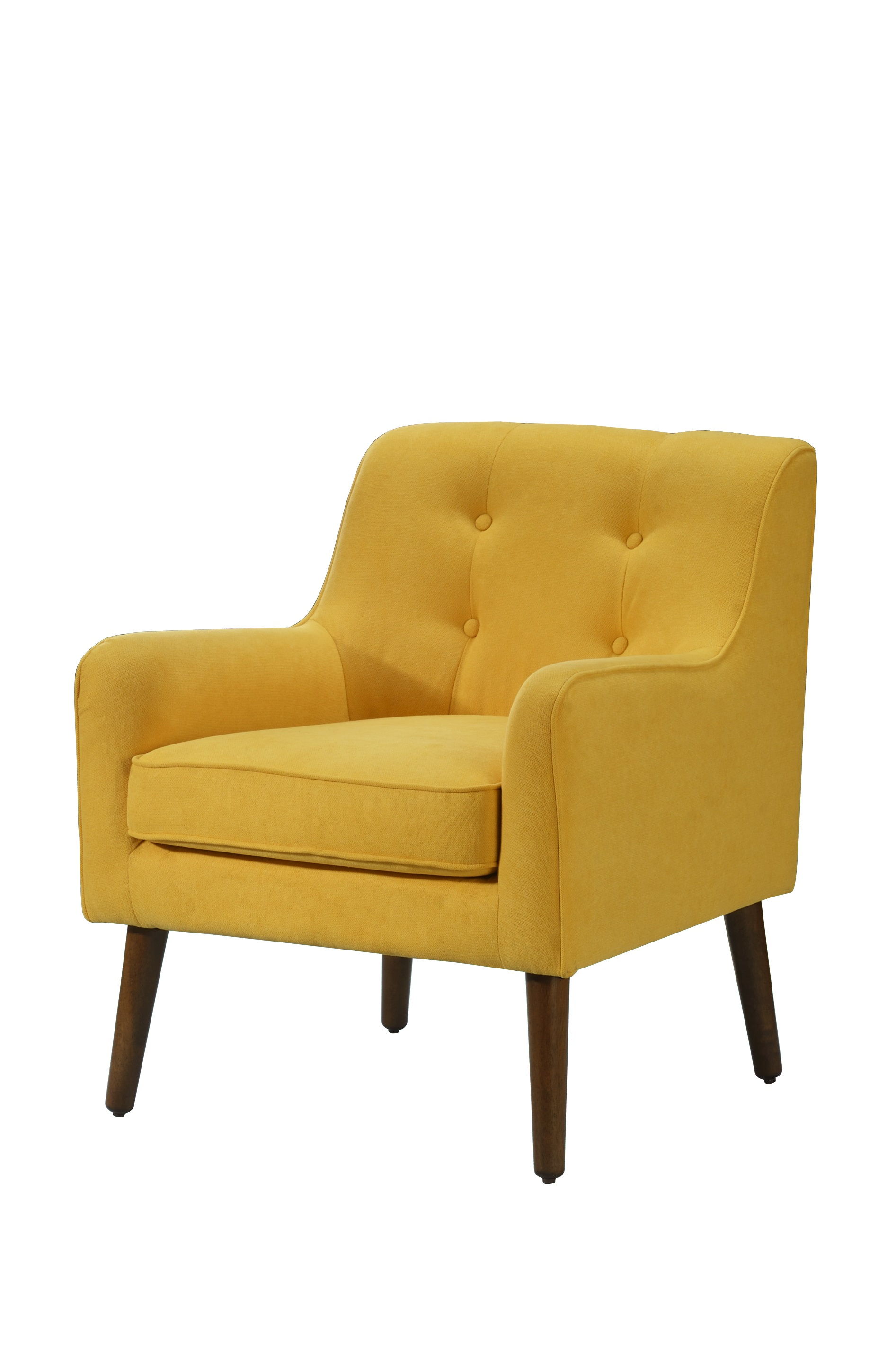 Lilola Home Ryder Yellow Woven Tufted Arm Chair