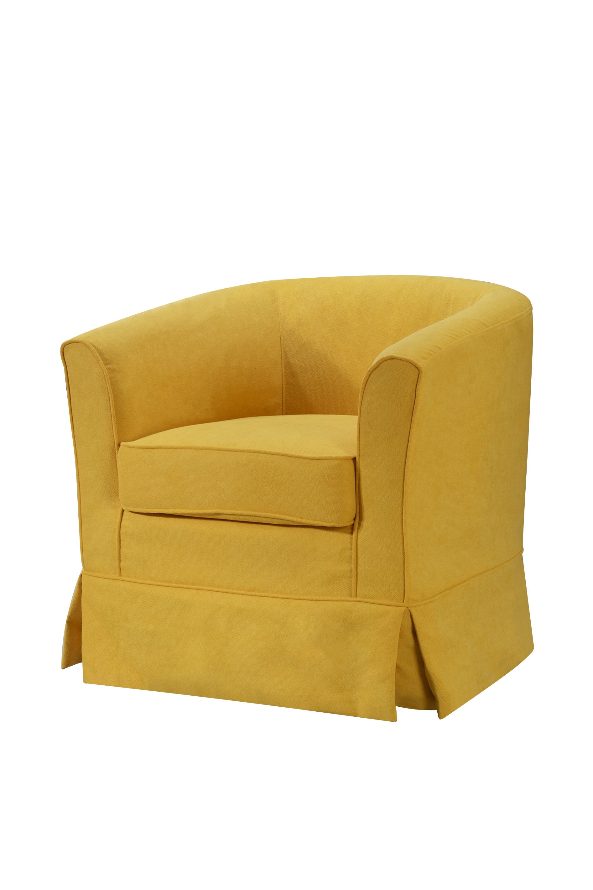 Lilola Home Tucker Yellow Woven Swivel Barrel Chair