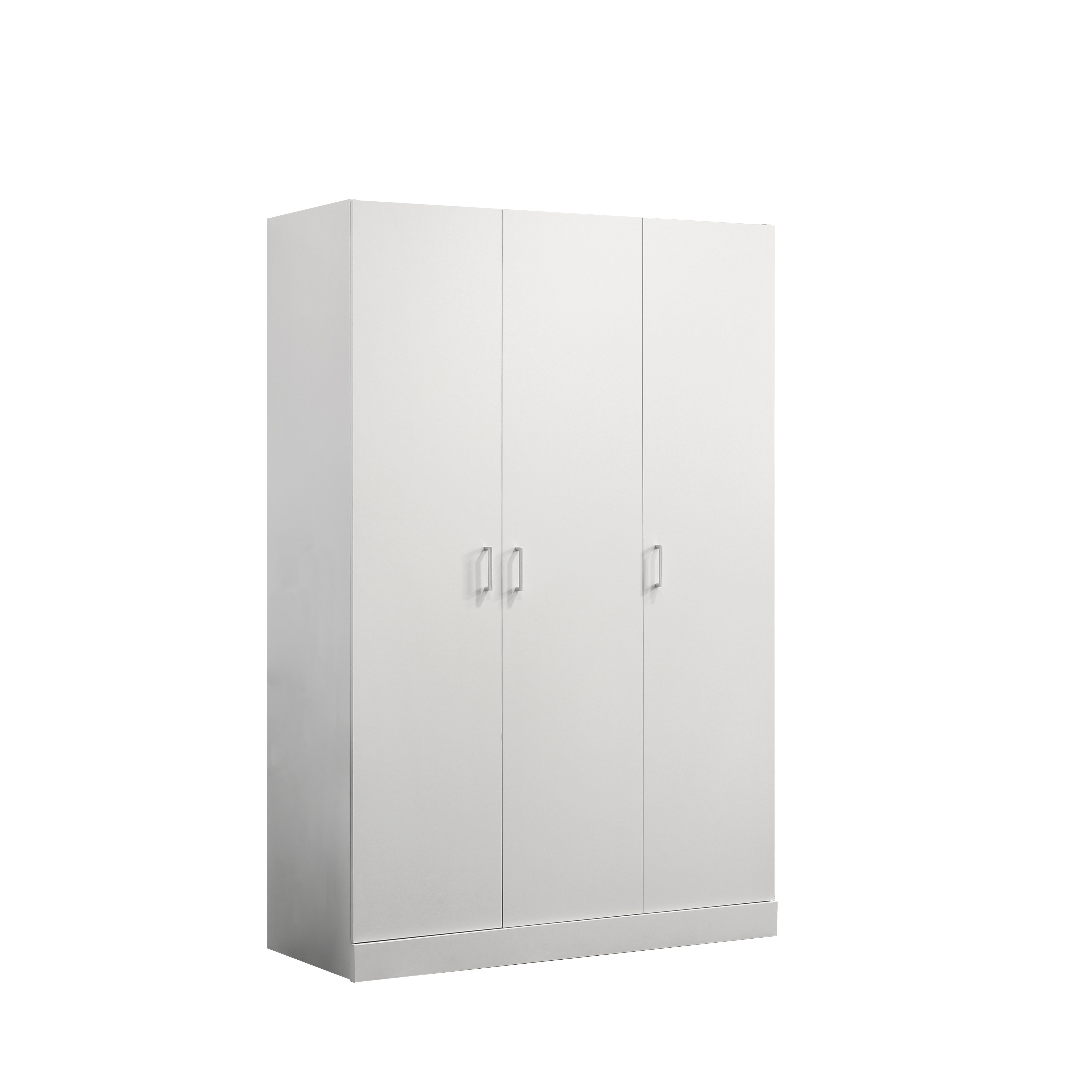 Lilola Home Declan White 3 Doors Wardrobe Armoire