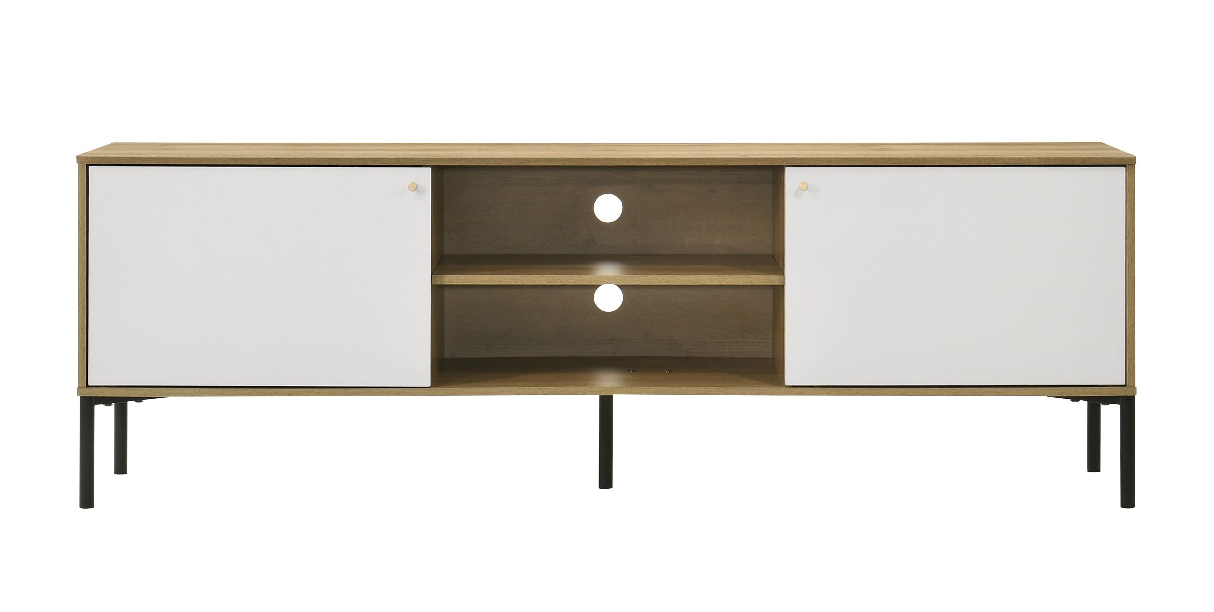 Lilola Home Burke White Oak TV Stand