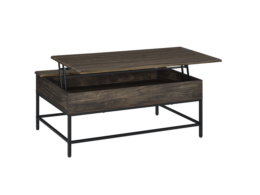 Lilola Home Cliff Brown Lift Top Coffee Table LILO-98042