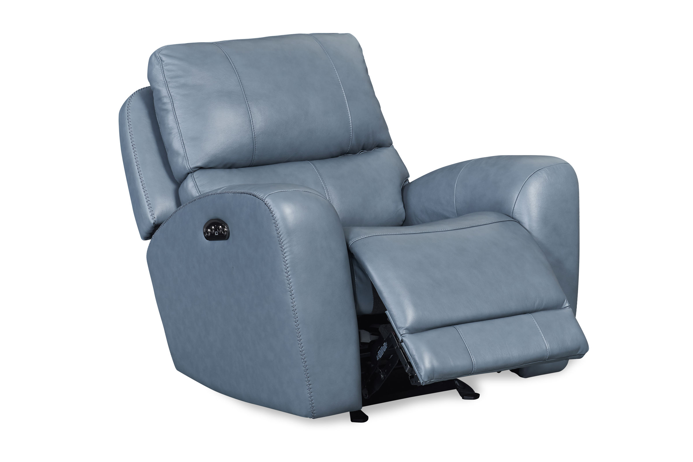 Leather Italia USA Cambria Blue Bel Air Glider Recliner