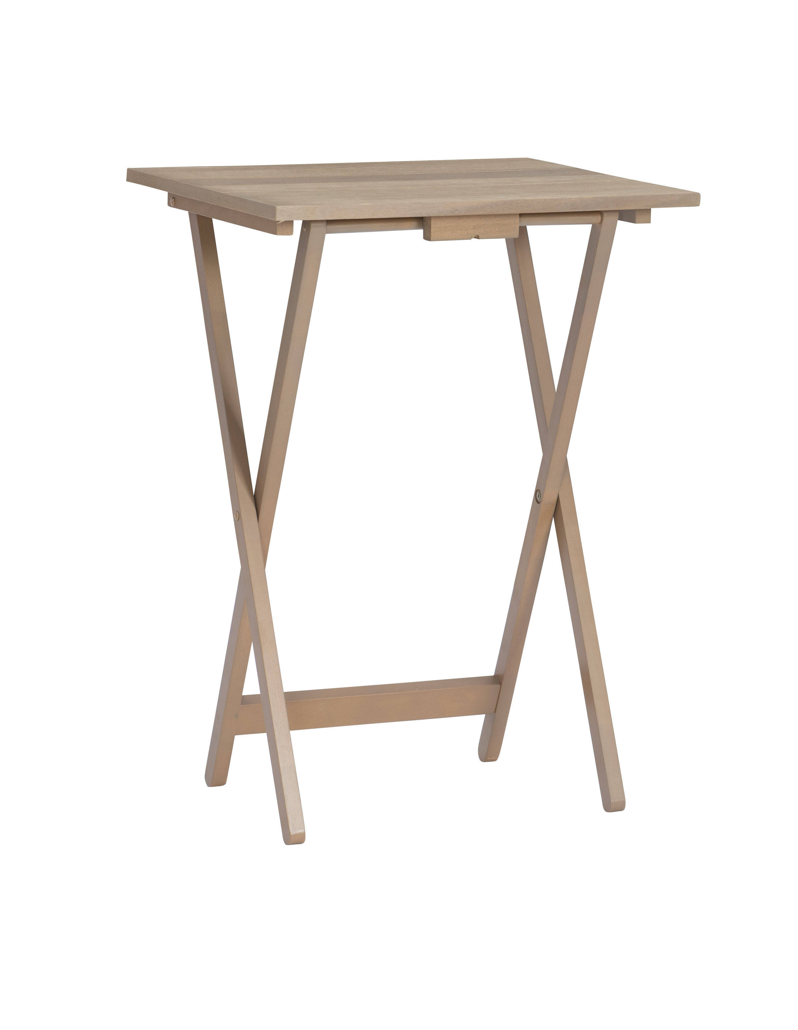 Linon Grey Acacia Tray Table Set