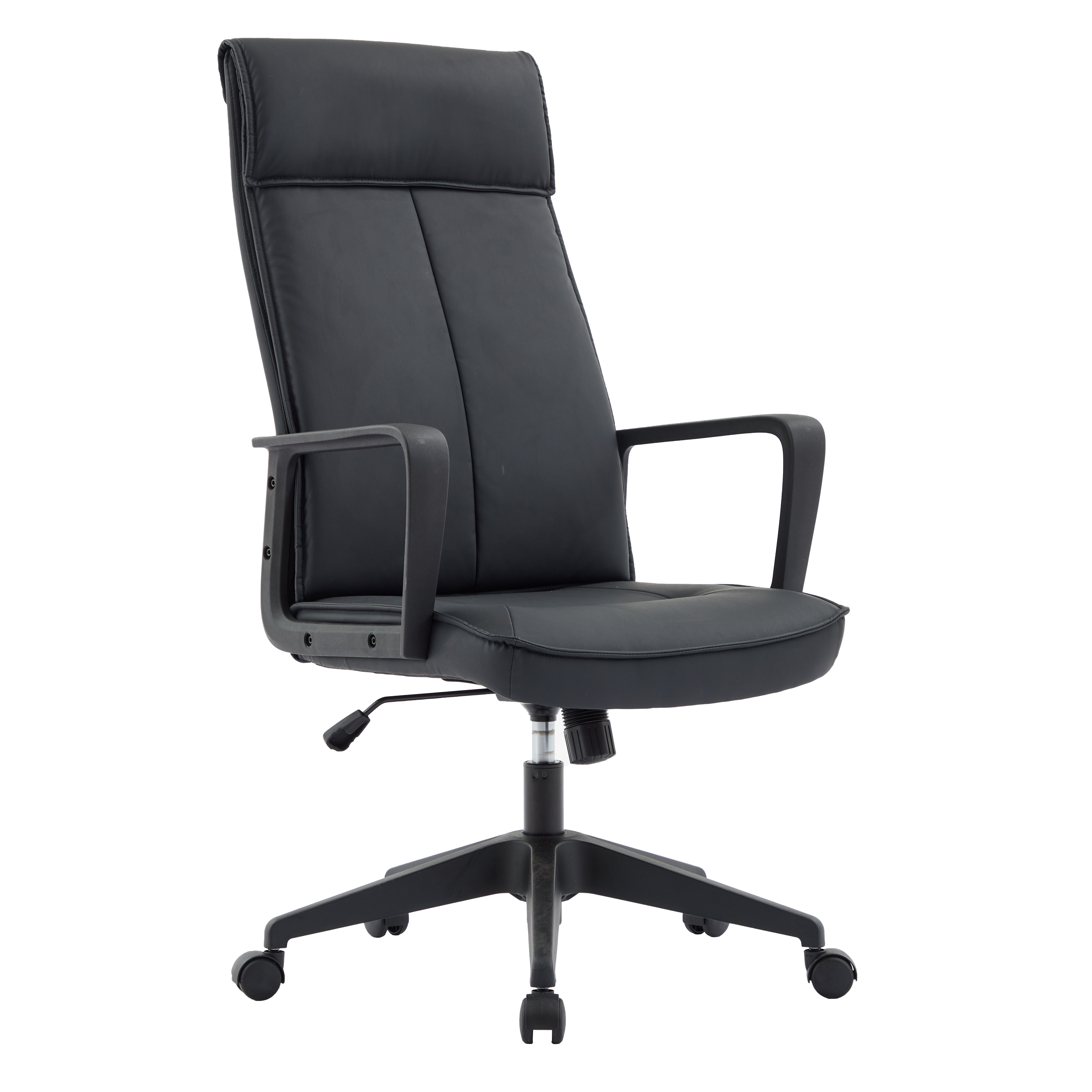 LeisureMod Aiaria Black Modern Office Chair
