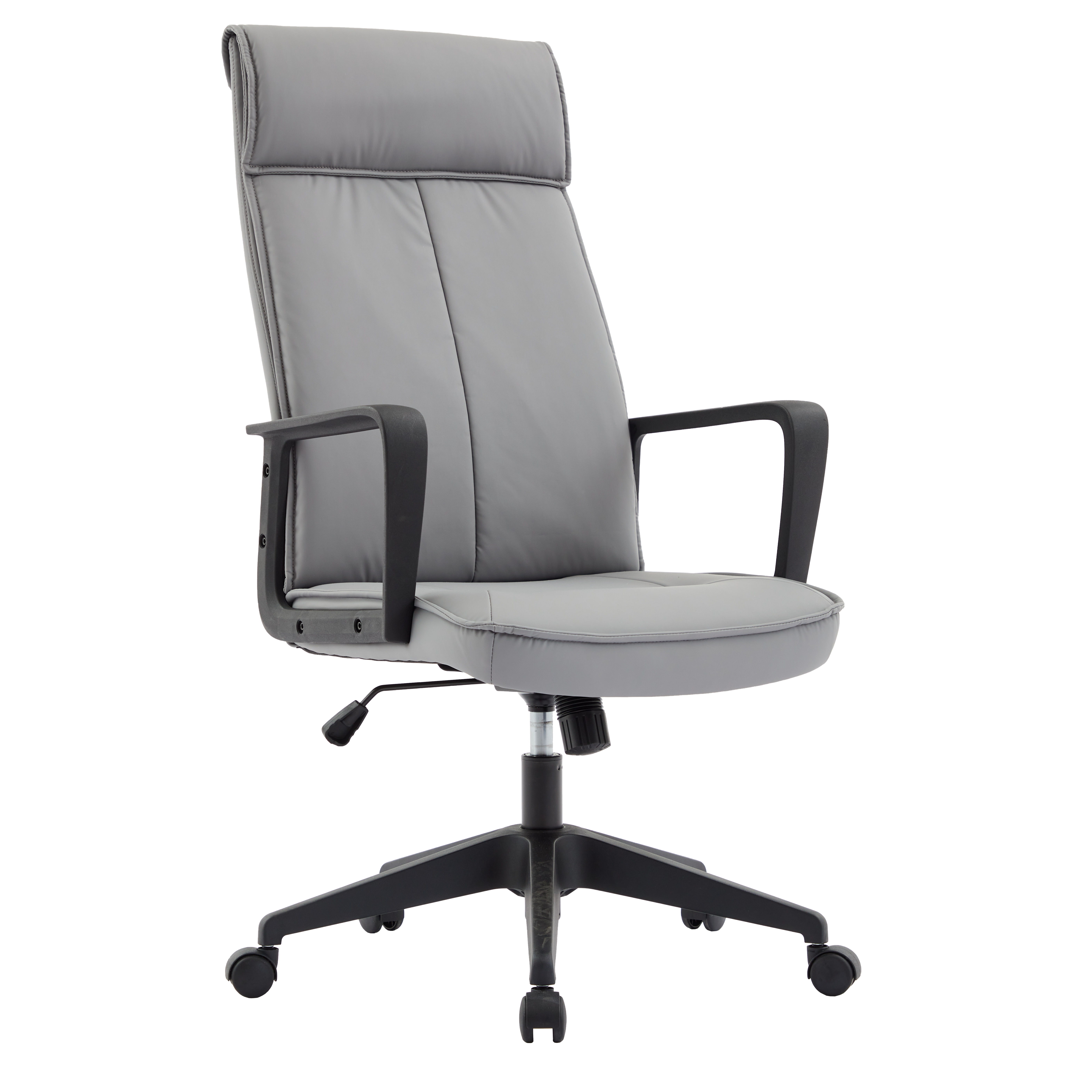 LeisureMod Aiaria Grey Modern Office Chair