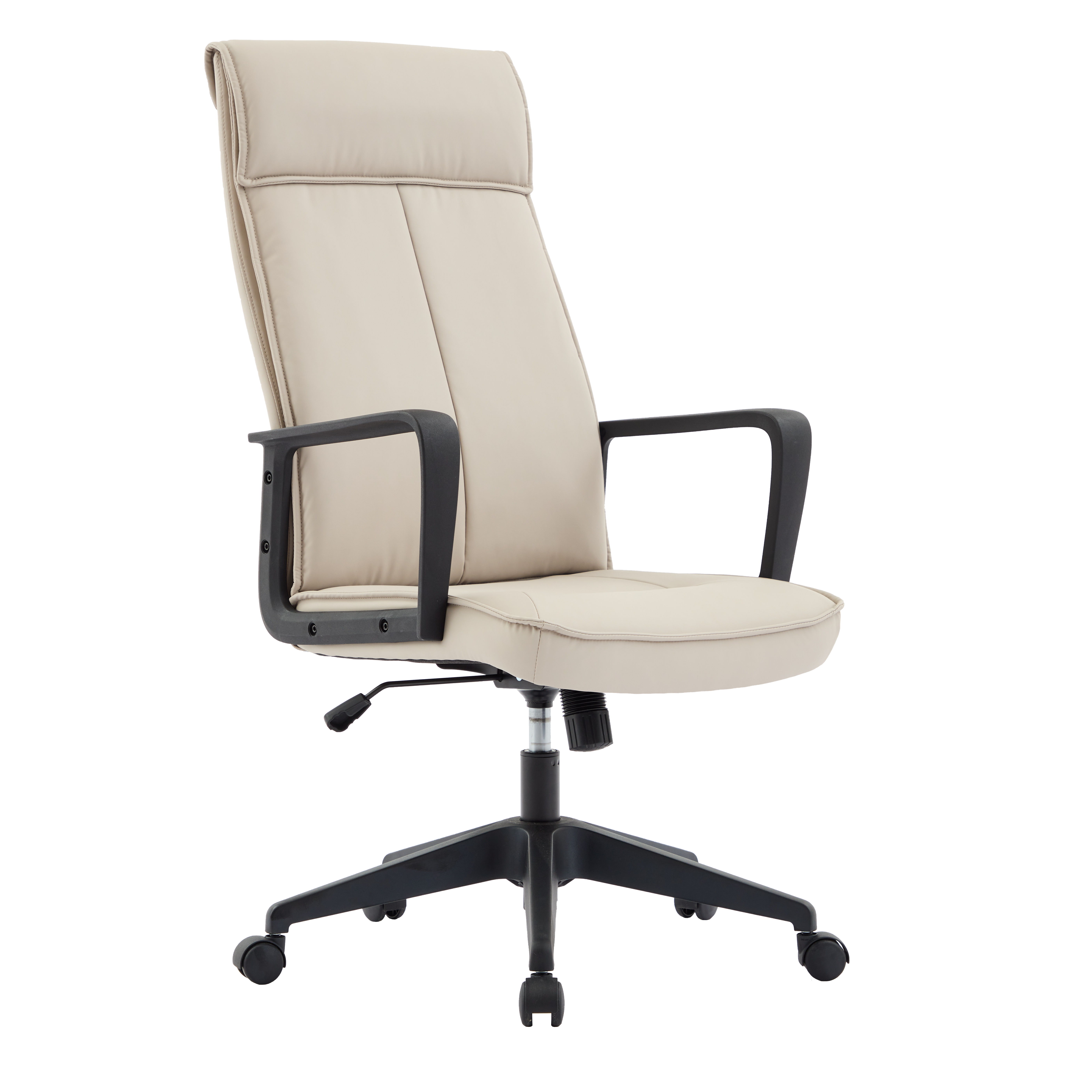 LeisureMod Aiaria Tan Modern Office Chair