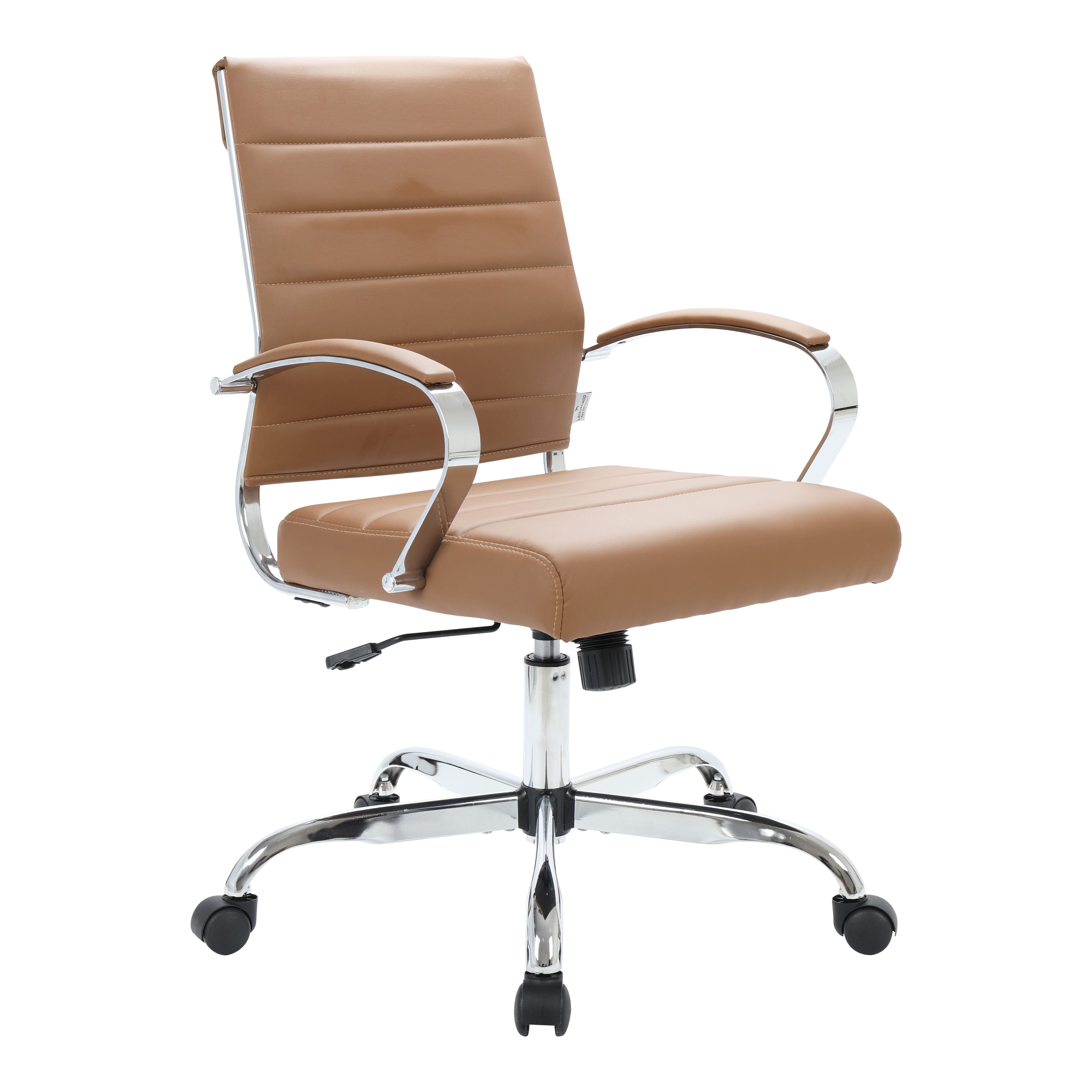 LeisureMod Benmar Brown Leather Office Chair