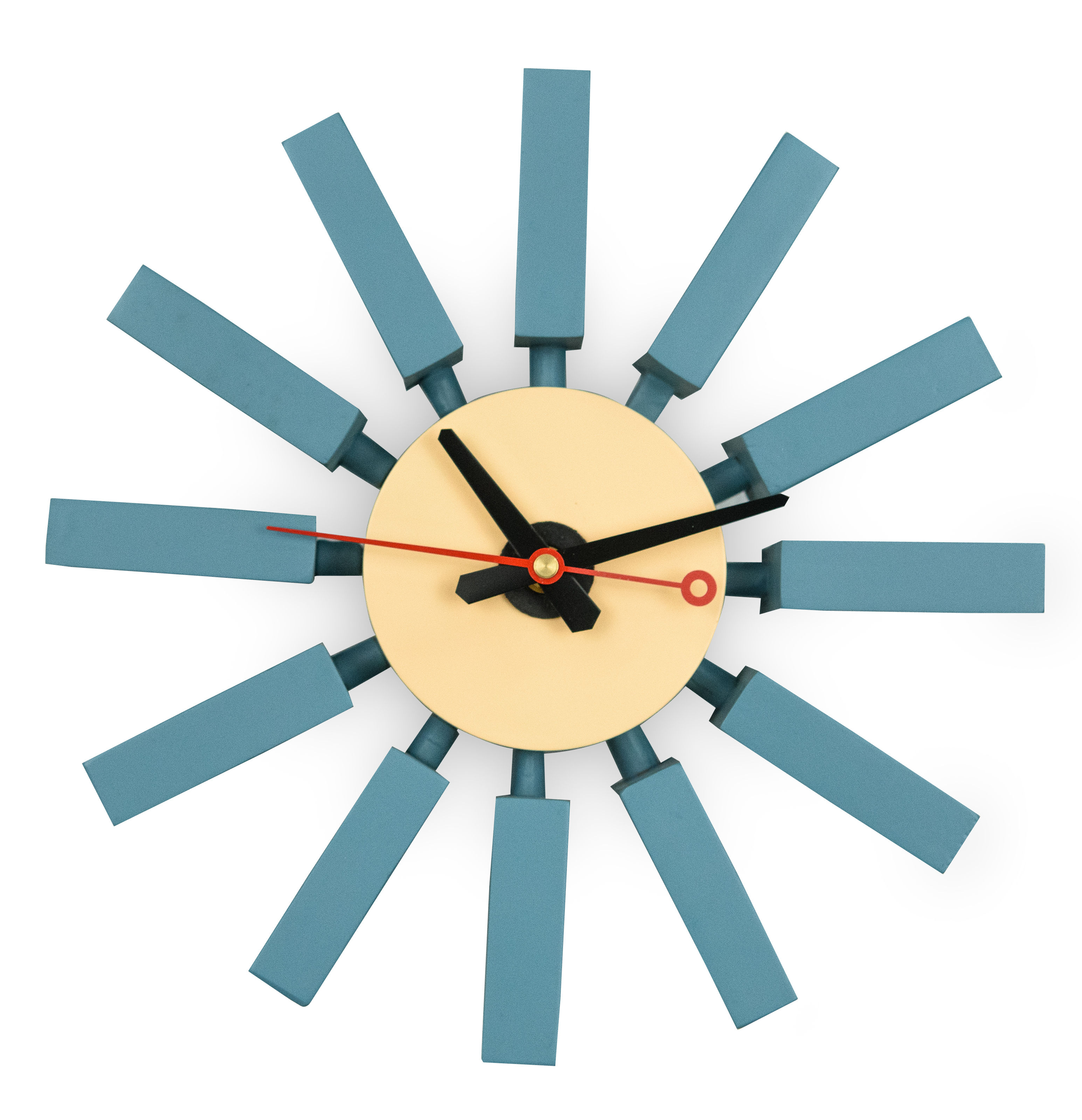 Design Edge Hazelbrook  Blue Block Wall Clock