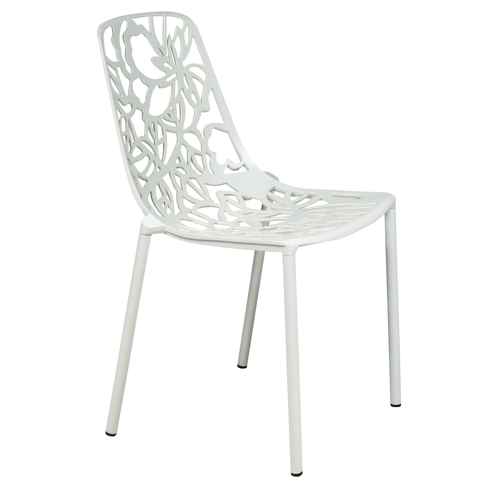 Design Edge Delungra  White Armless Chair