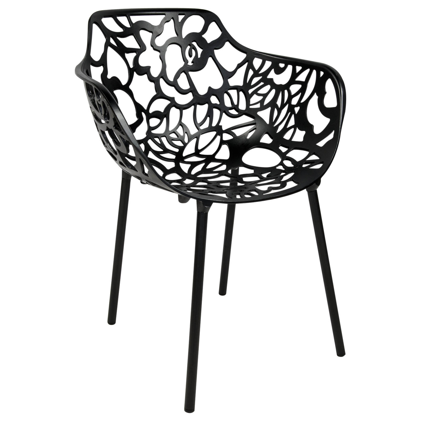Design Edge Delungra  Black Arm Chair