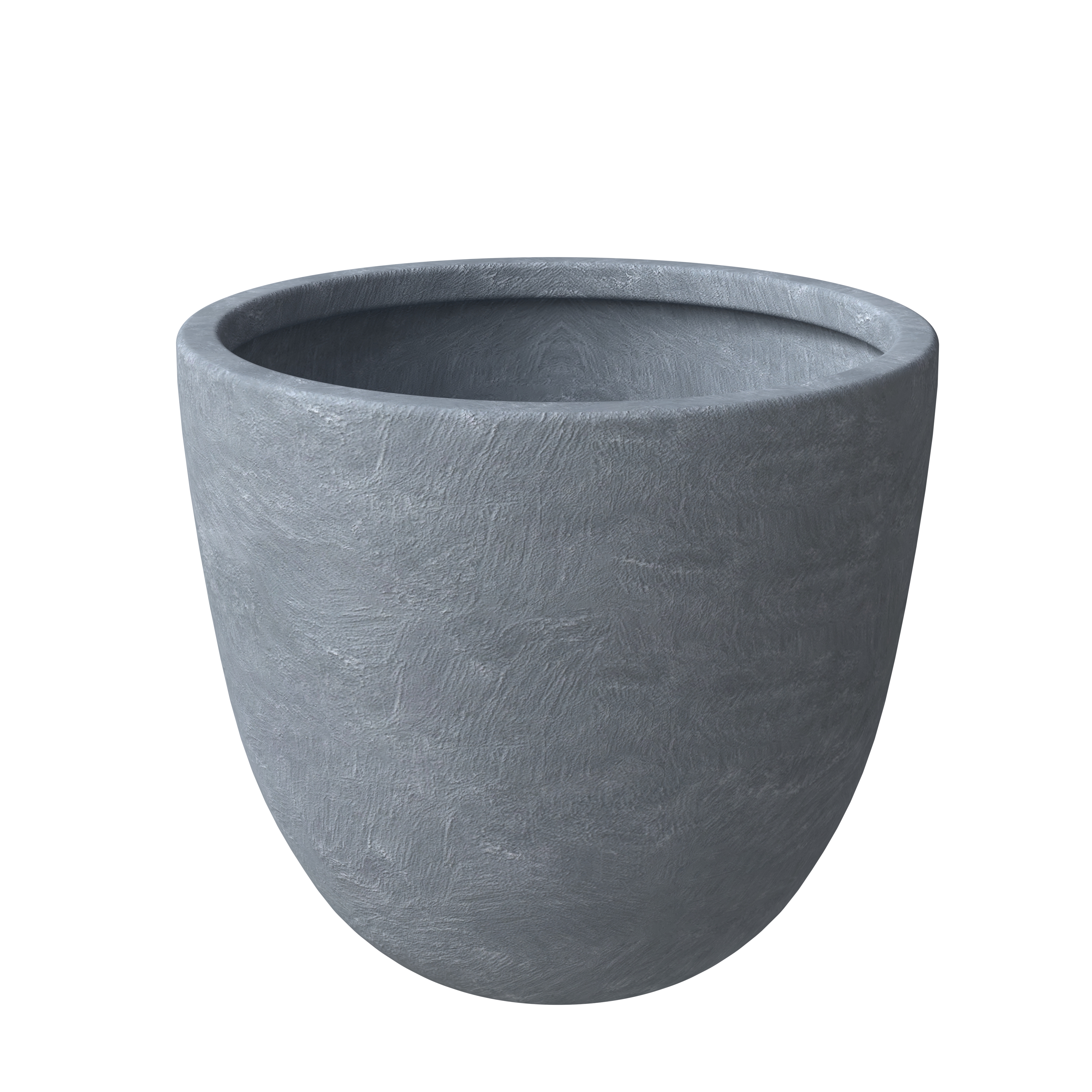 LeisureMod Dahlia Aged Concrete 13.6 Inch High Poly Stone Planter