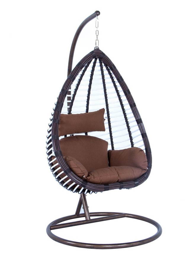 Design Edge Dunedoo  Brown Wicker Hanging Swing Chair
