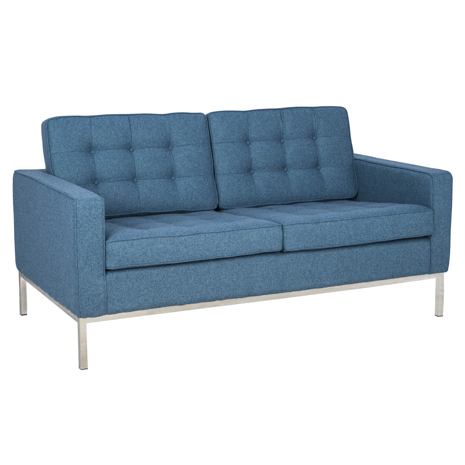 Design Edge Euston  Blue Fabric Loveseat