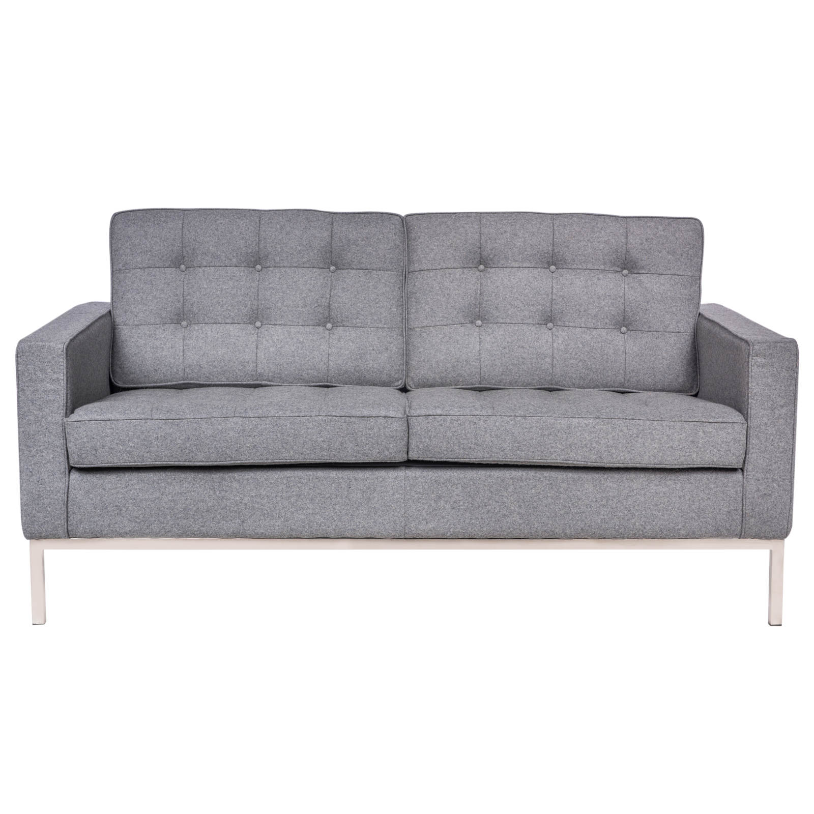 Design Edge Euston  Light Grey Fabric Loveseat