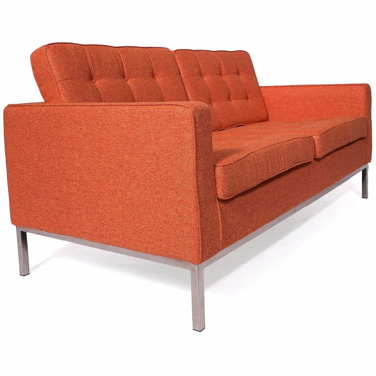 Design Edge Euston  Orange Fabric Loveseat