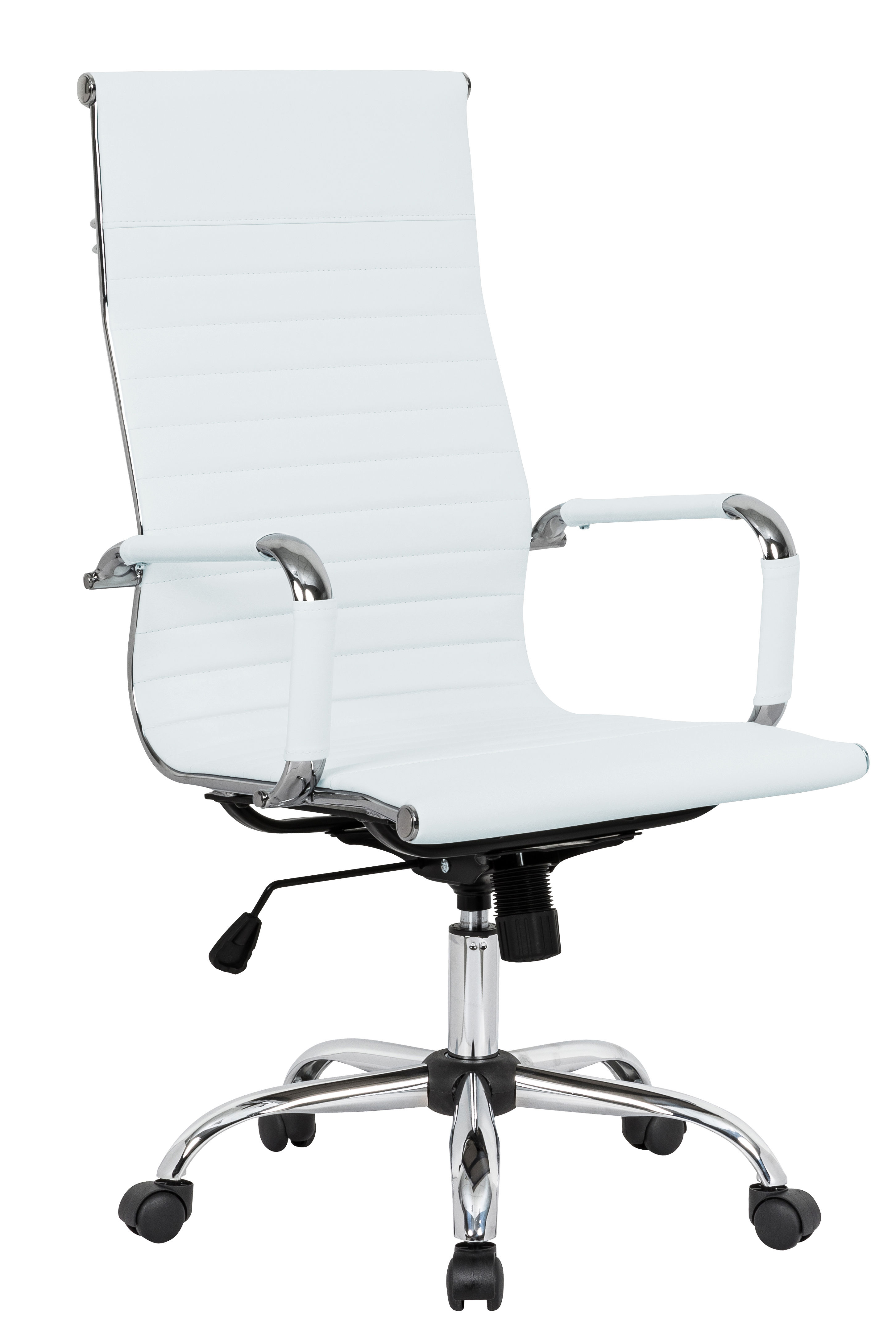 Design Edge Faulconbridge  White Leatherette High Back Office Chair