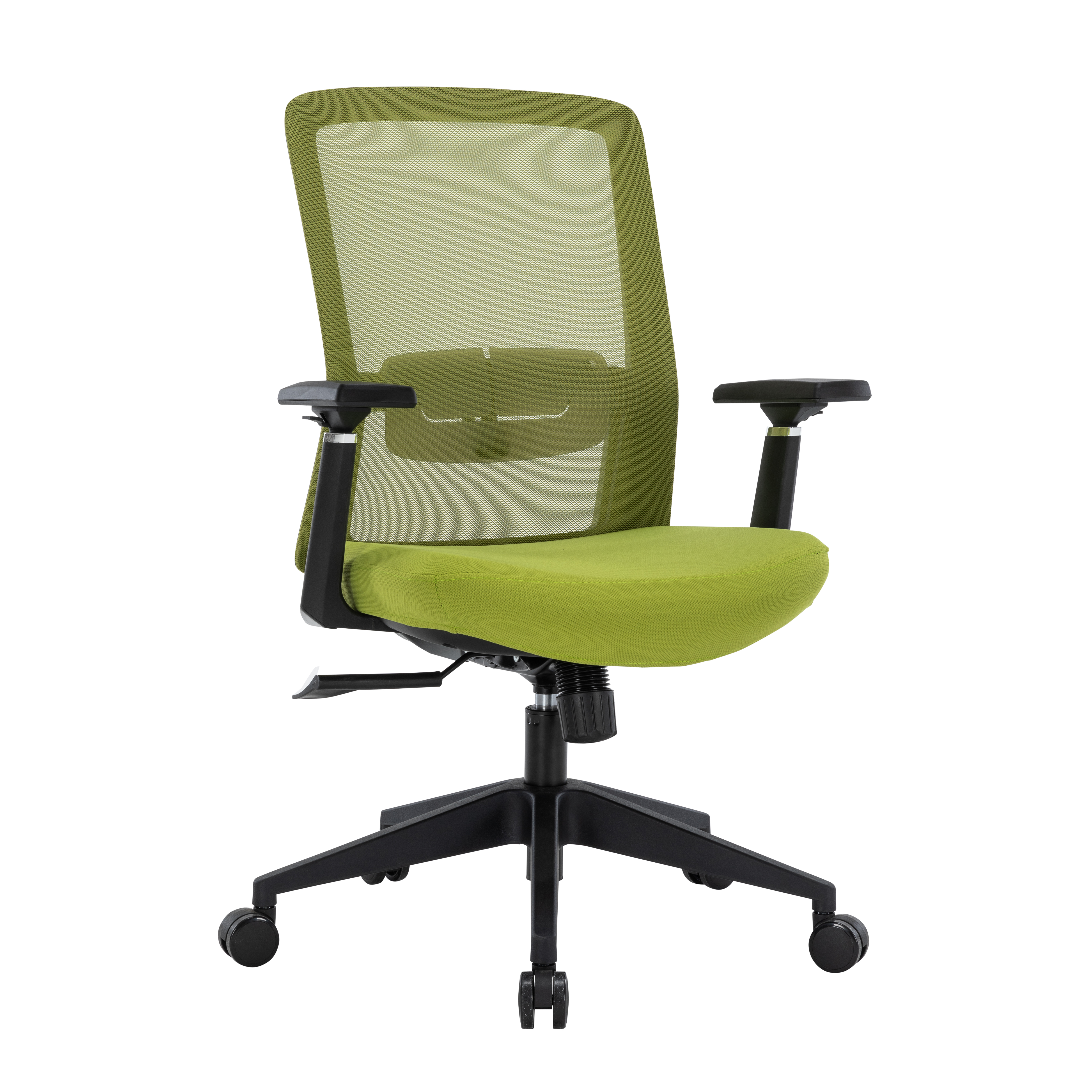 LeisureMod Ingram Green Office Chair with Seat Cover
