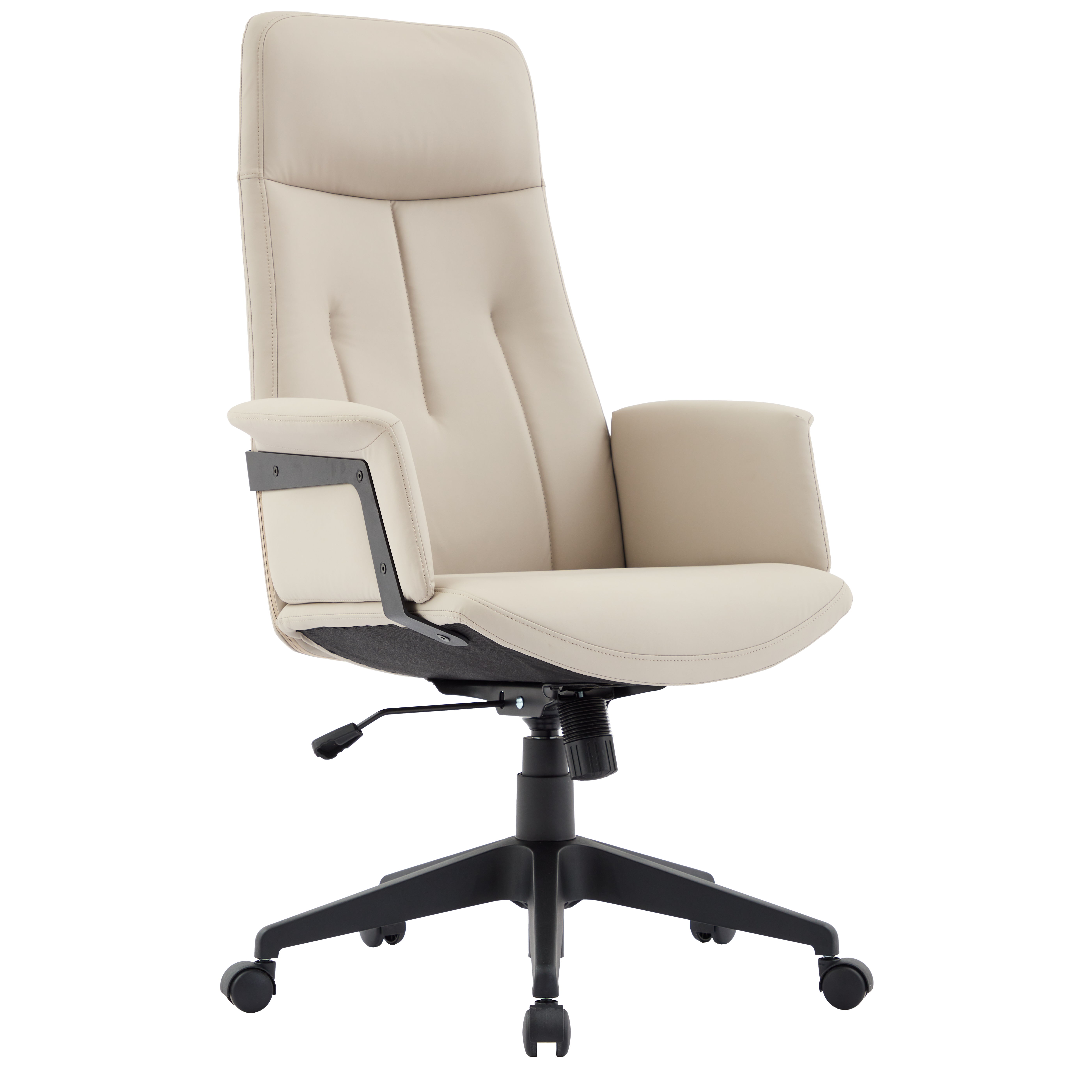 LeisureMod Inifini Tan Modern Office Chair