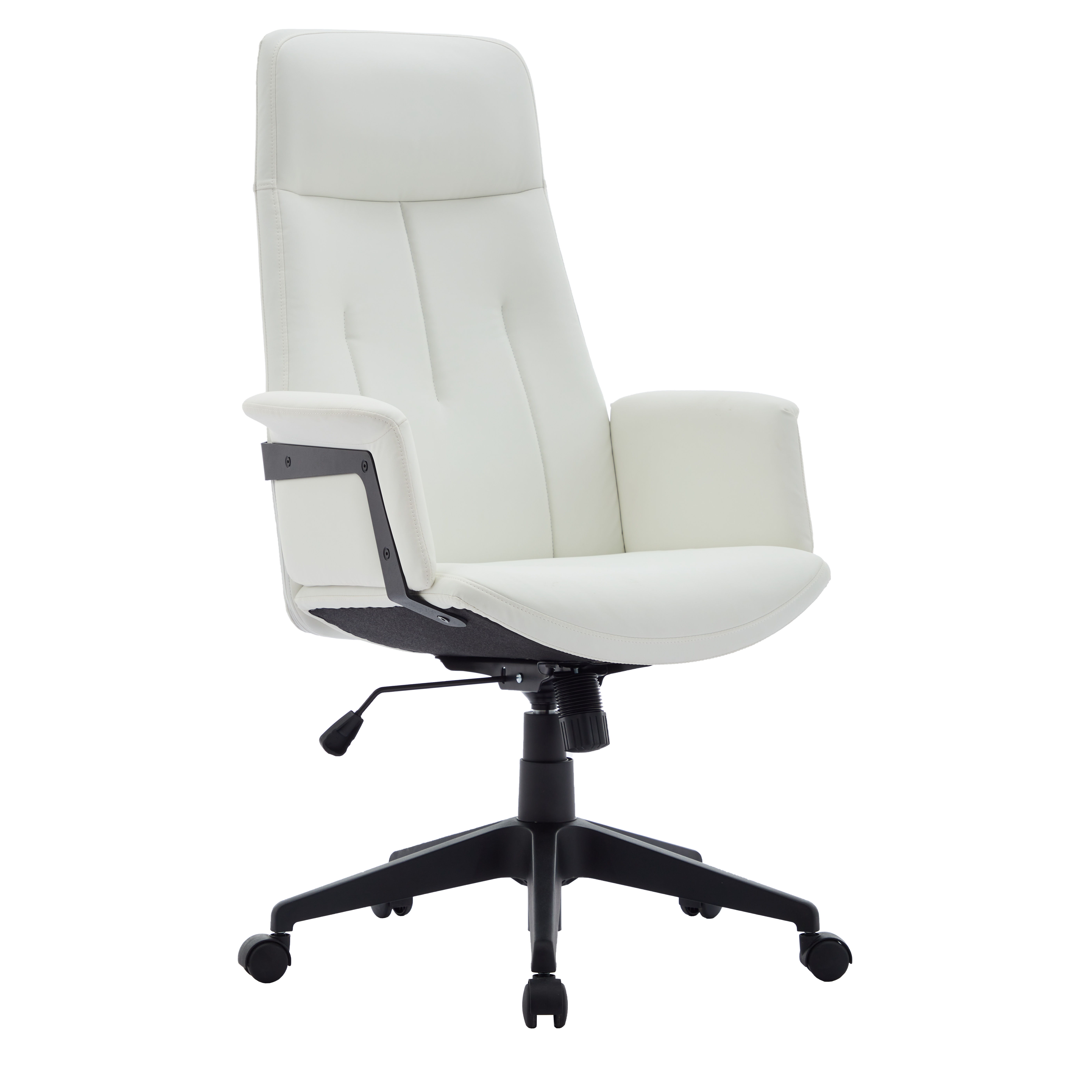 LeisureMod Inifini White Modern Office Chair