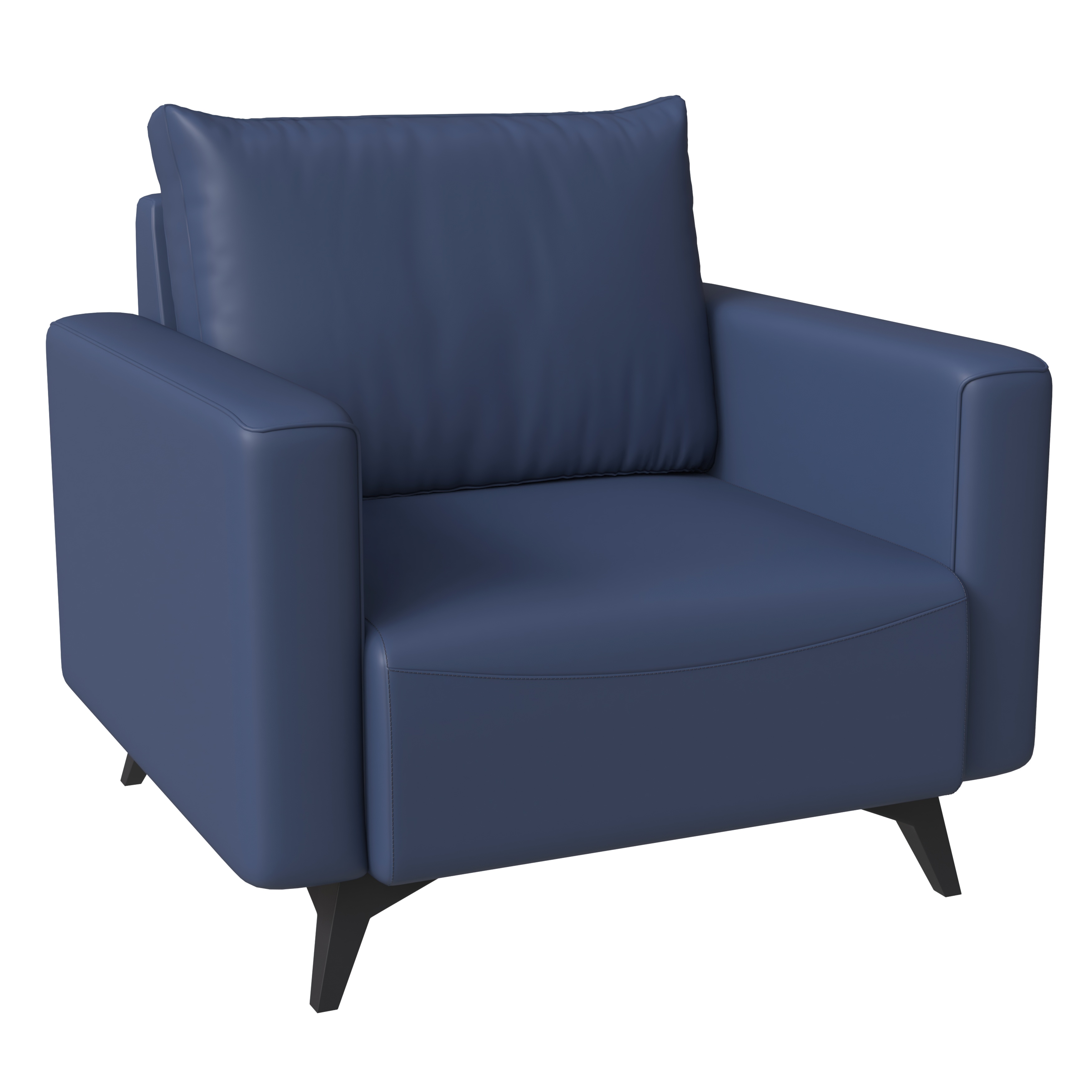 LeisureMod Inno Dark Blue Single Seater Sofa