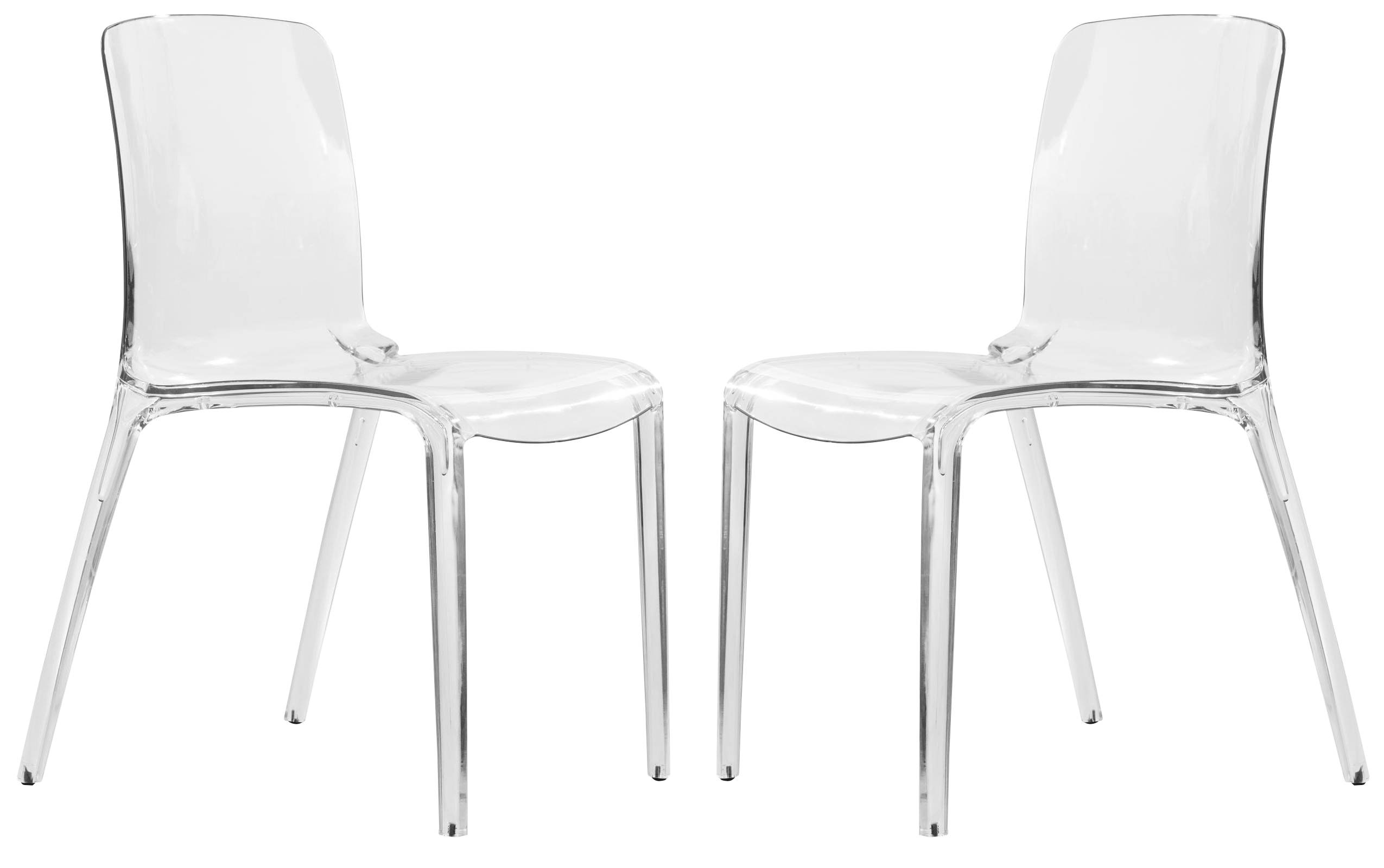 Design Edge Gol Gol 2  Clear Dining Chairs