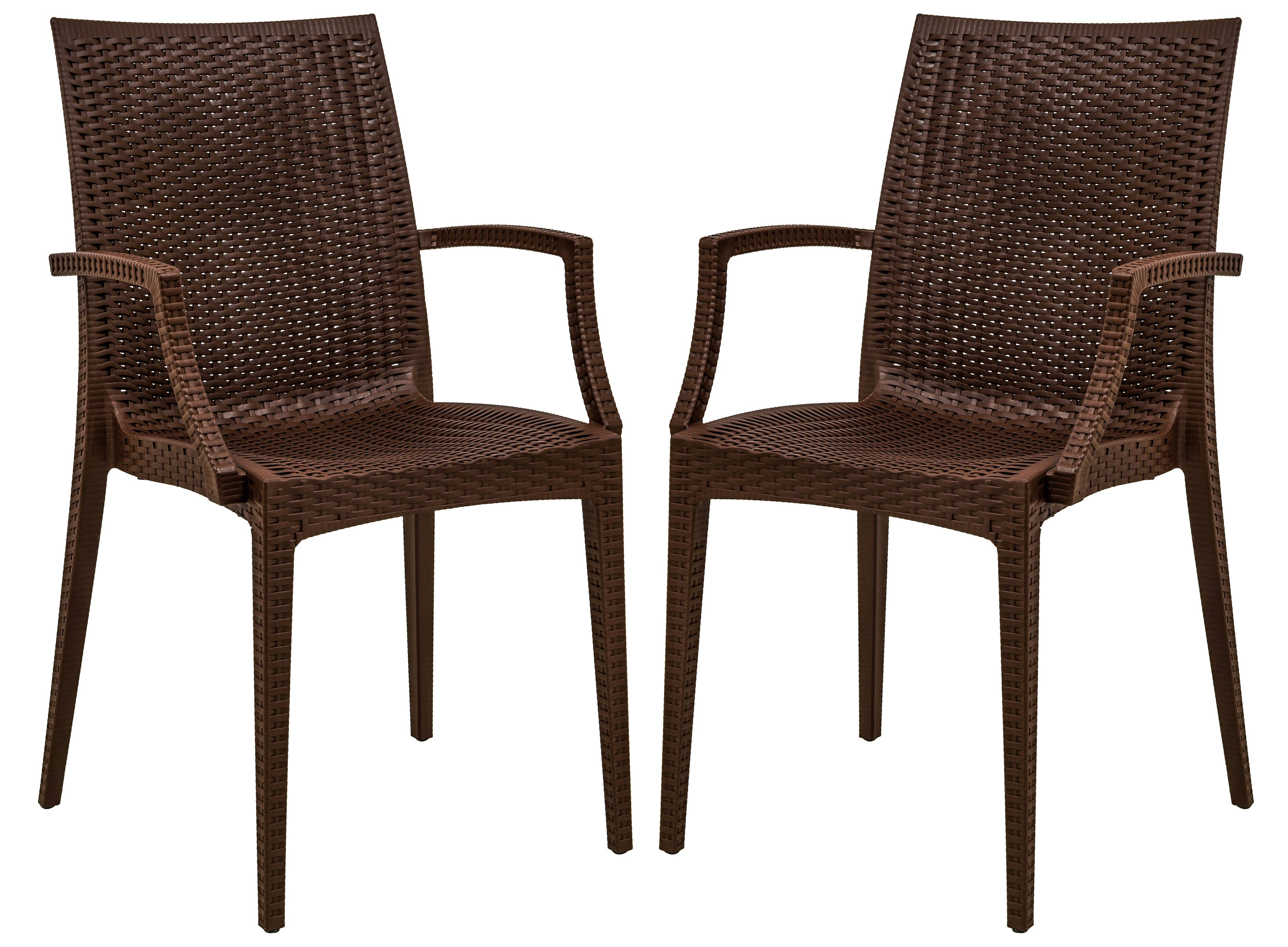 Design Edge Henty 2  Brown Mace Indoor Outdoor Arm Chairs