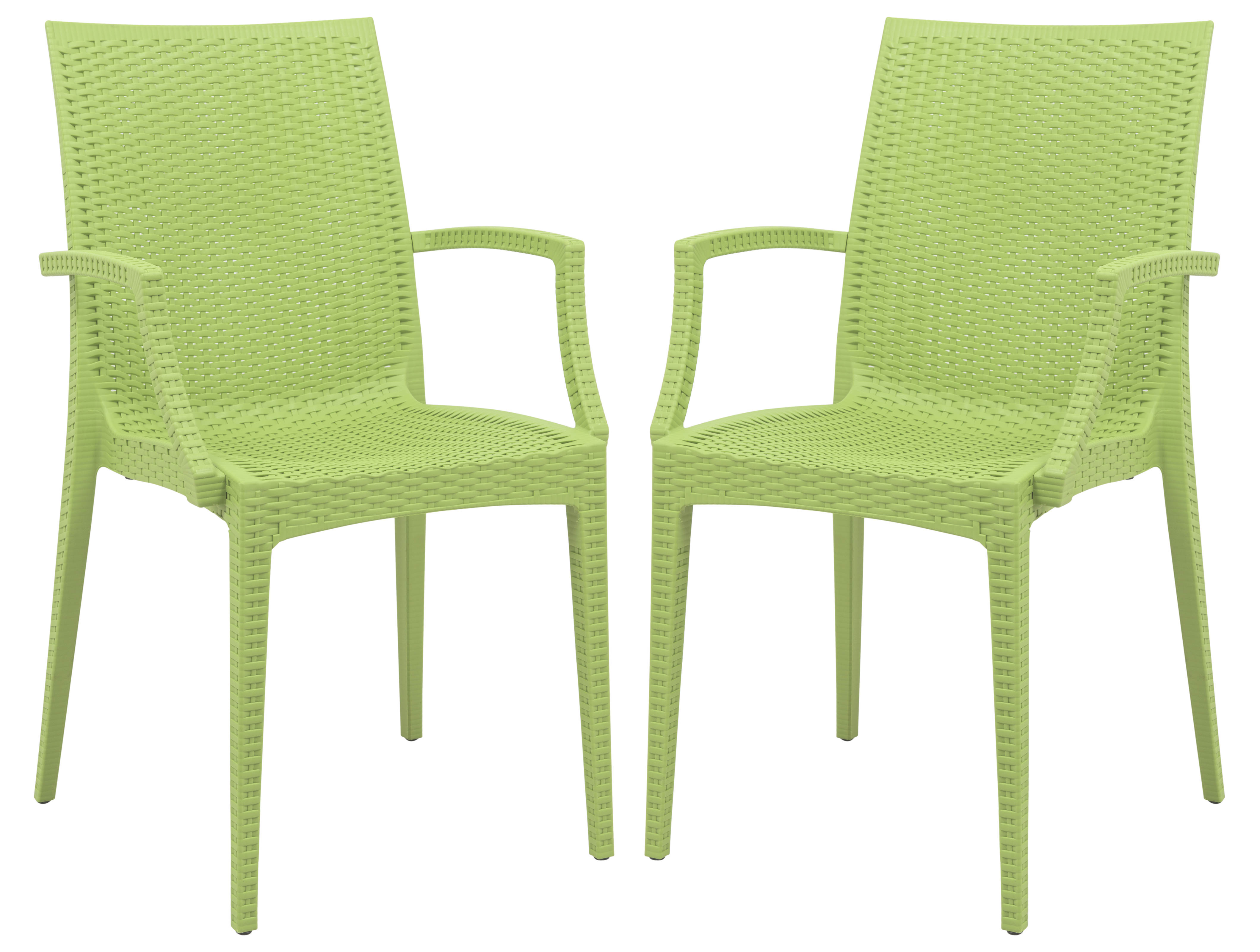 Design Edge Henty 2  Green Mace Indoor Outdoor Arm Chairs