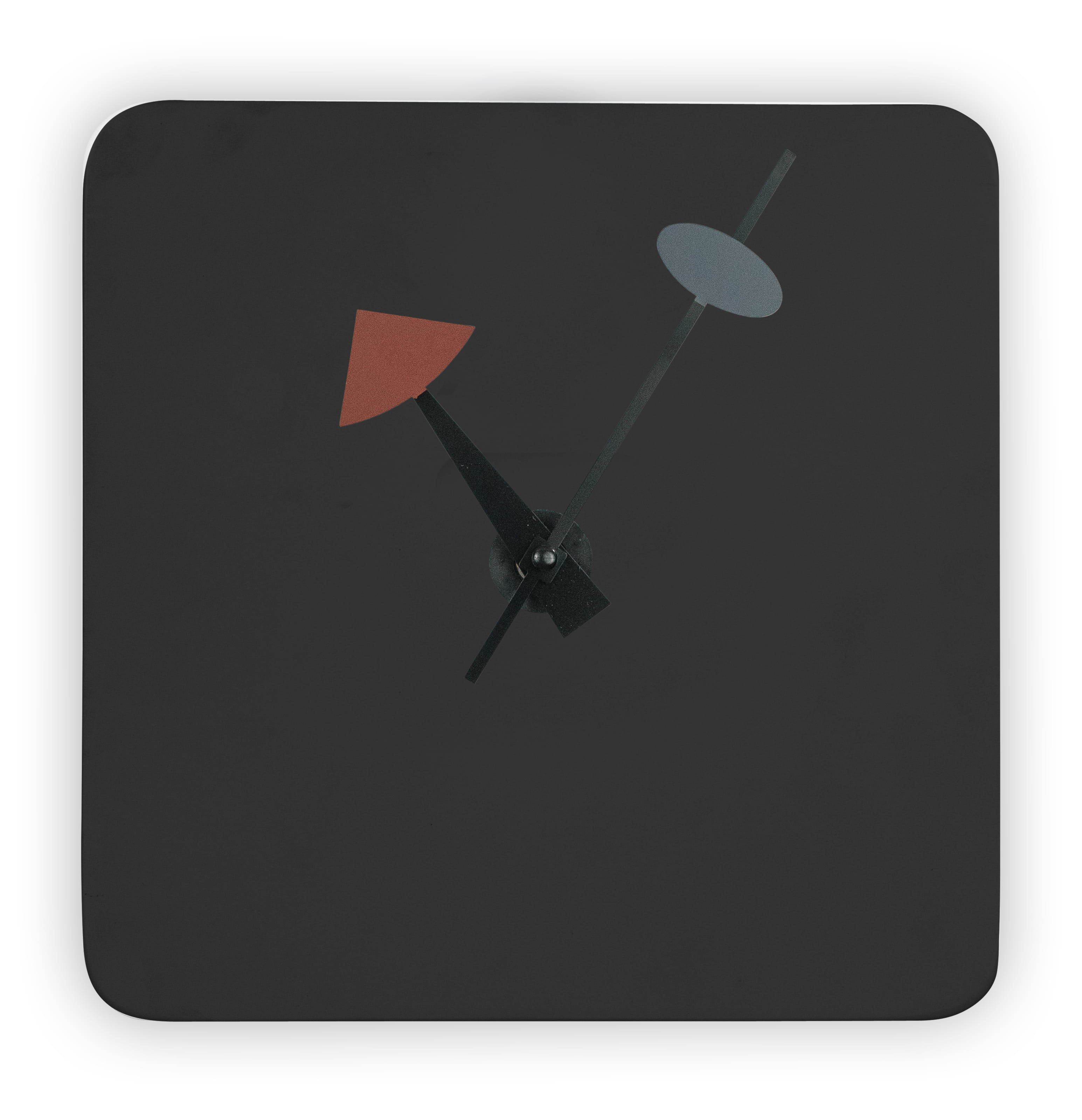 LeisureMod Manchester Black Modern Wall Clock