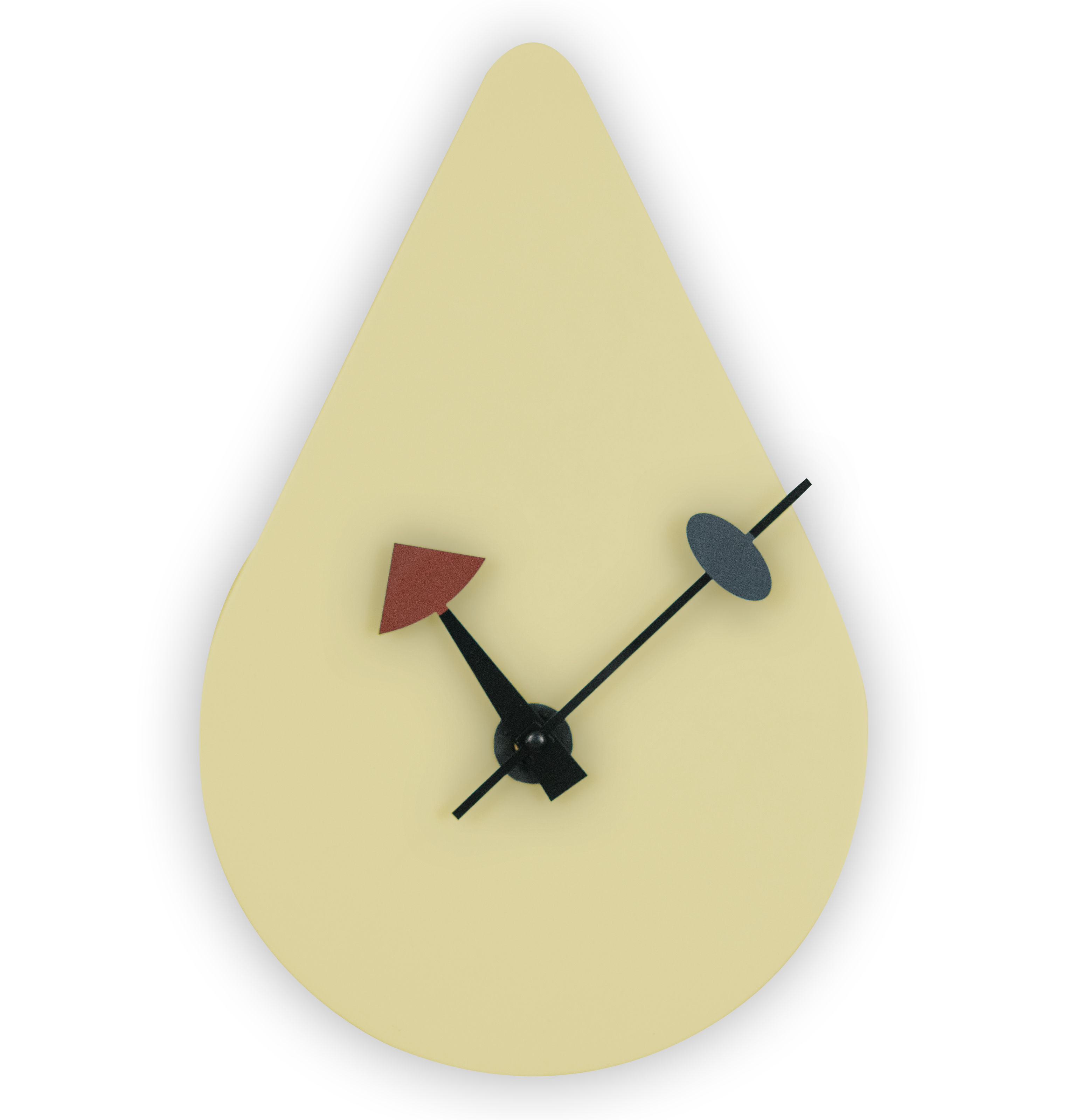 LeisureMod Manchester Cream Rain Drop Wall Clock