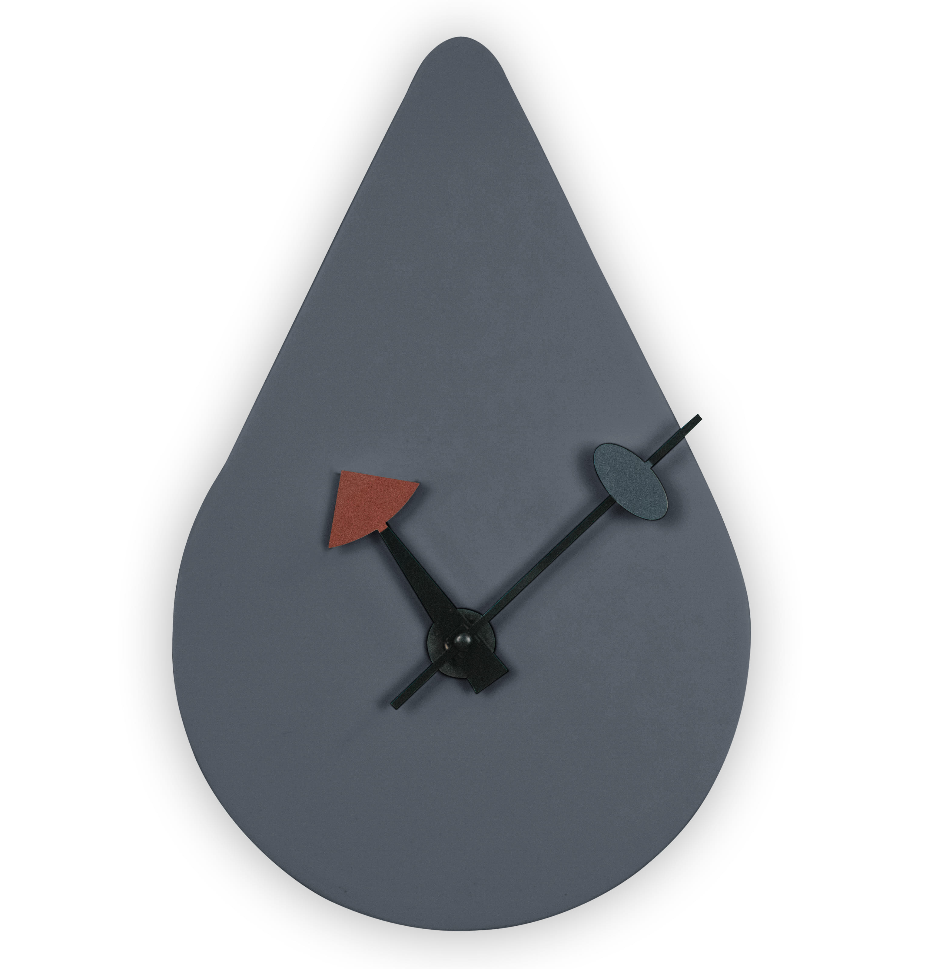 LeisureMod Manchester Dark Grey Wall Clock