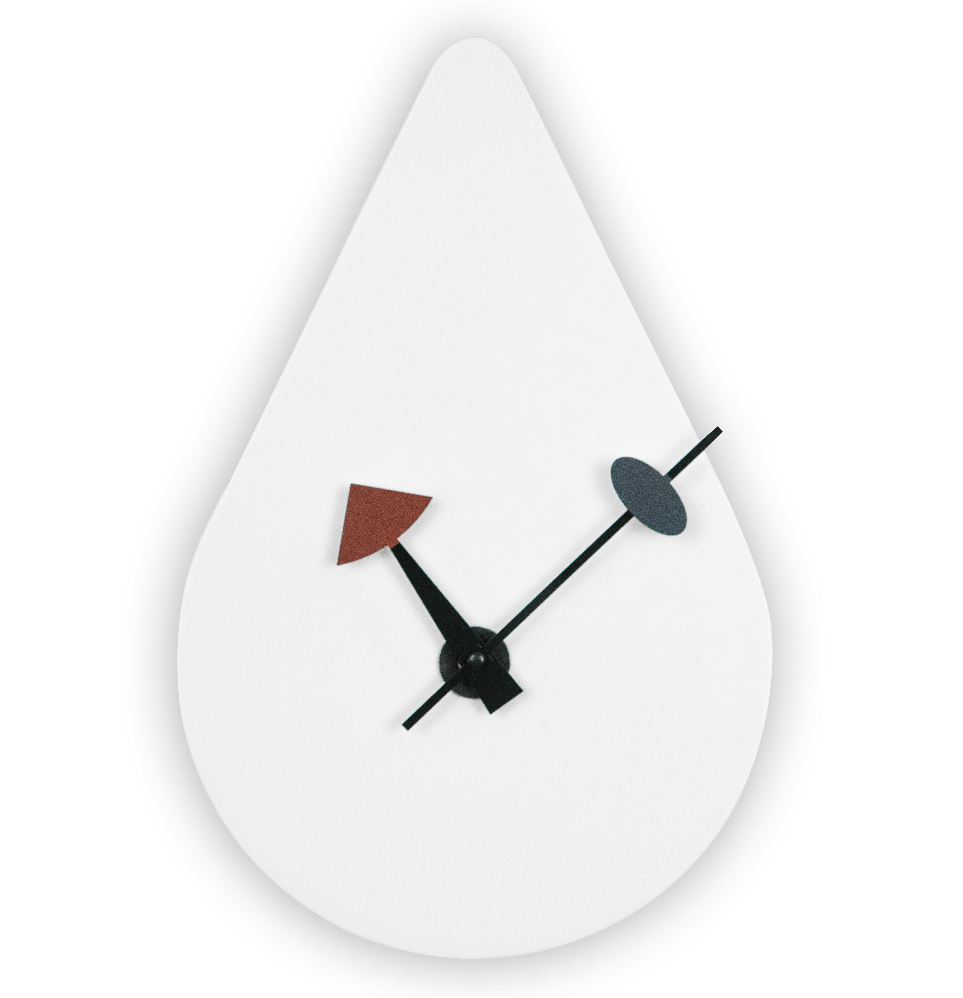 Design Edge Gerringong  White Rain Drop Wall Clock