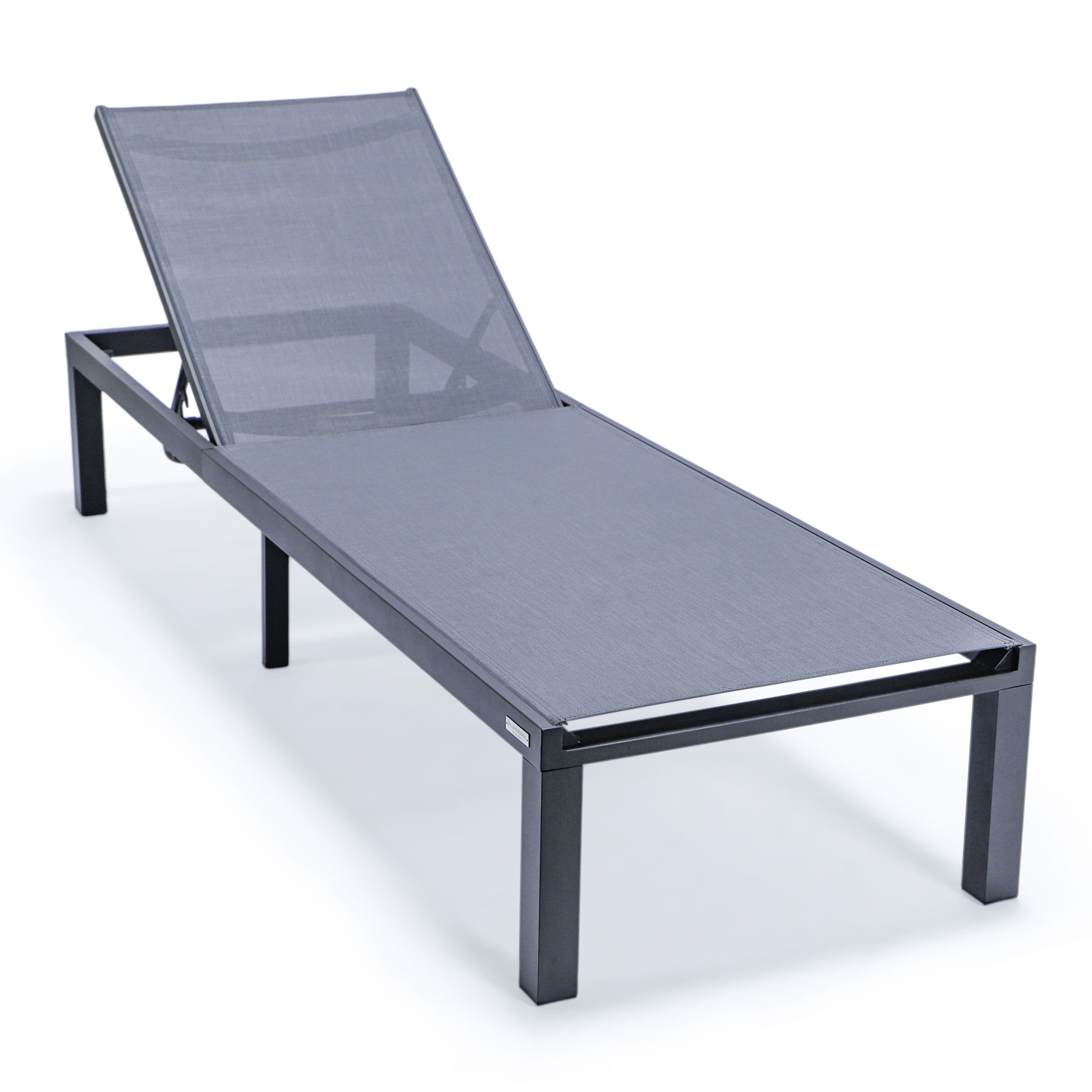 LeisureMod Marlin Dark Grey Patio Chaise Lounge Chair