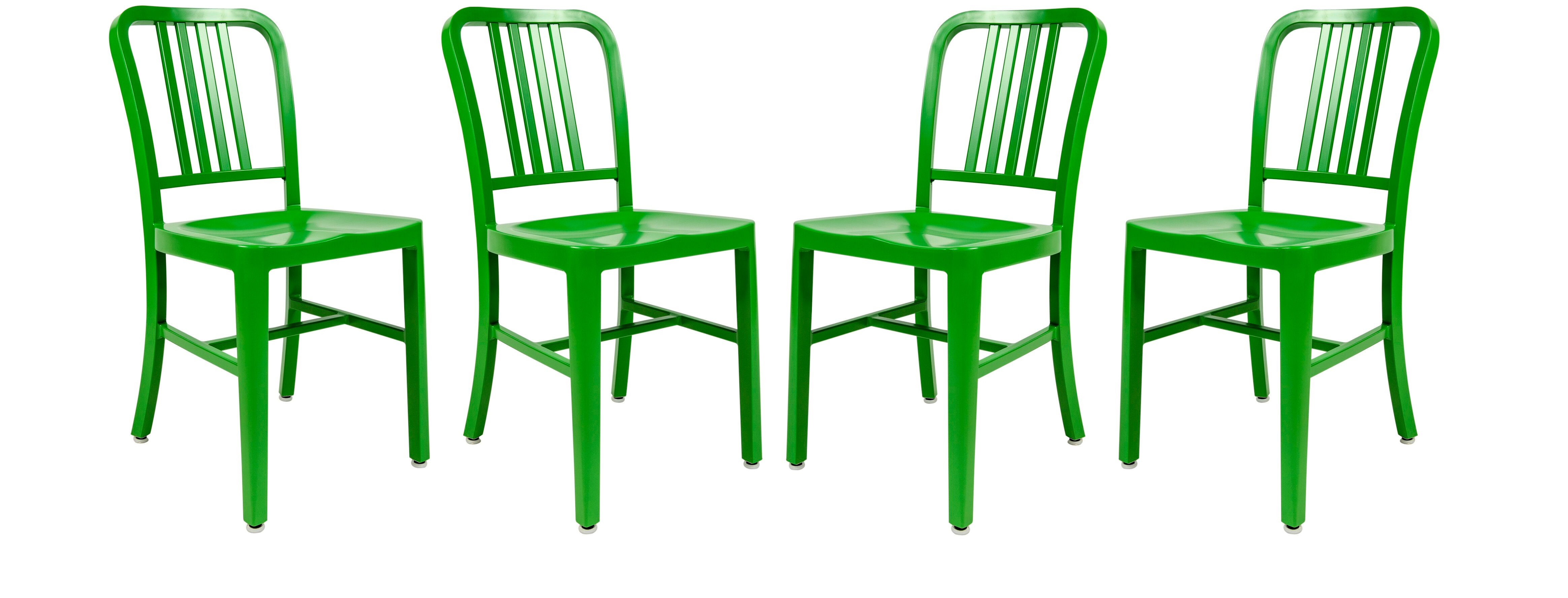 Design Edge Canowindra 4  Green Aluminum Dining Side Chairs