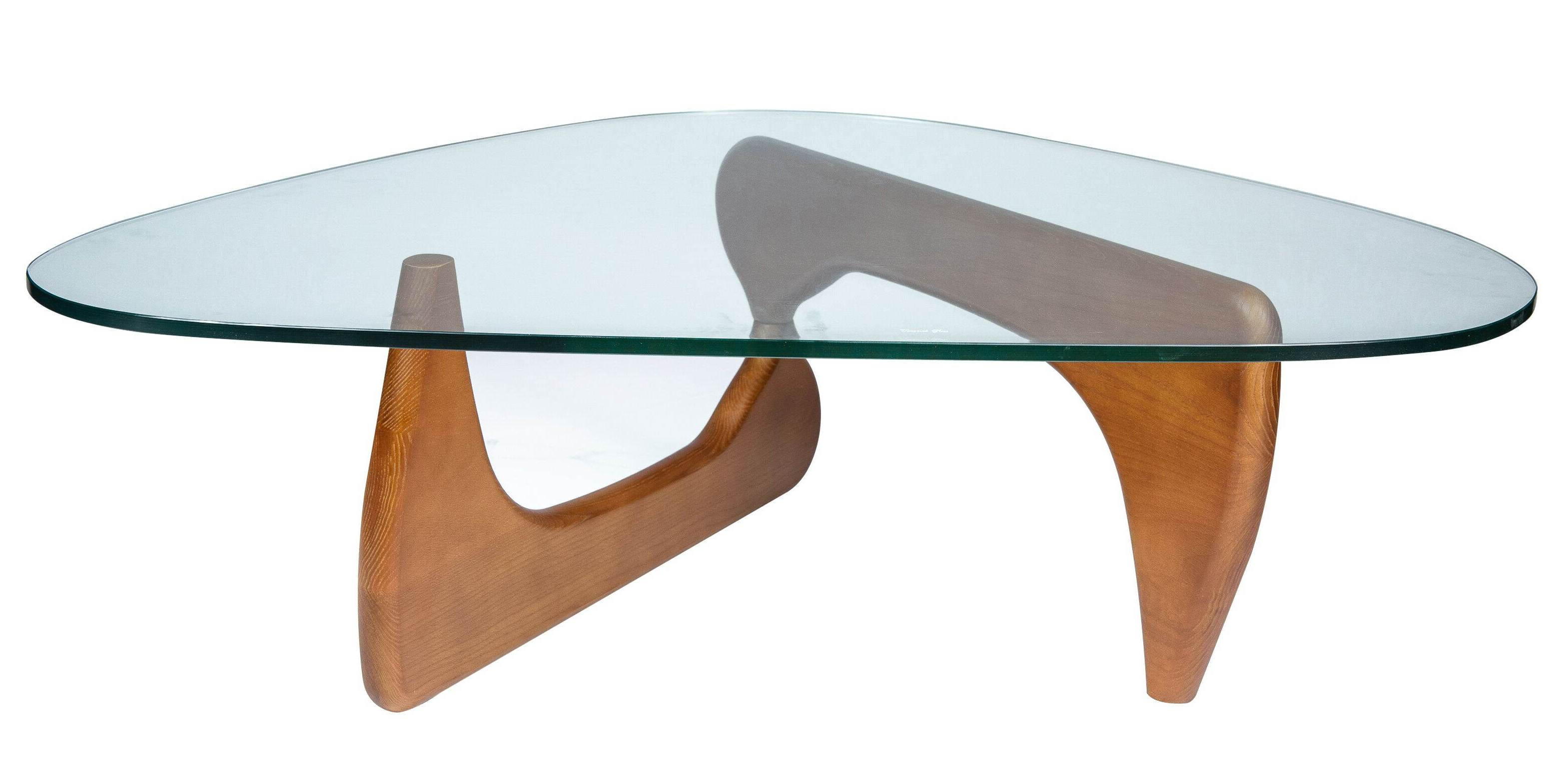 Design Edge Fingal Head  Light Walnut Triangle Coffee Table